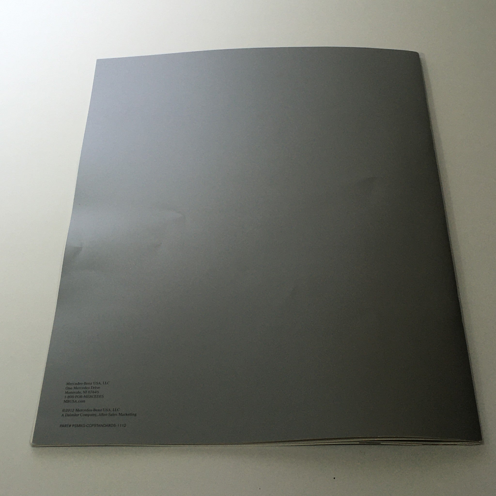 2012 Mercedes-Benz Application Process Certified Collision Program back cover of the informational booklet.