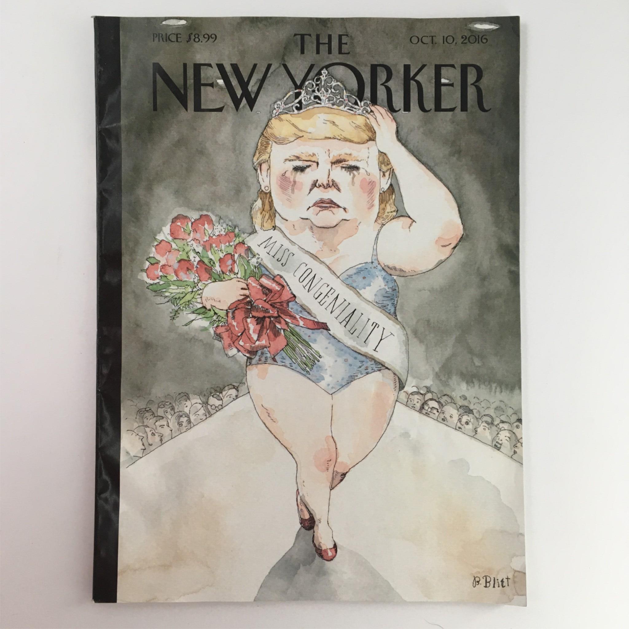 The New Yorker October 10 2016 Full Magazine Theme Cover Barry Blitt, No Label