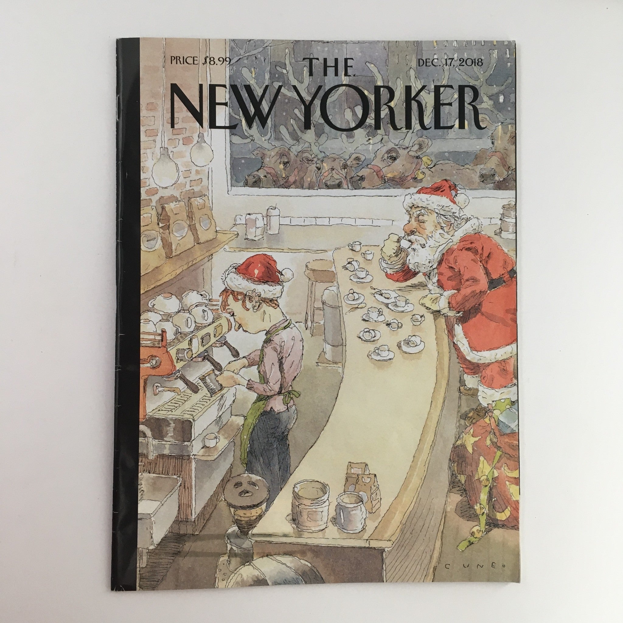 The New Yorker December 17 2018 Full Magazine Theme Cover John Cuneo, No Label