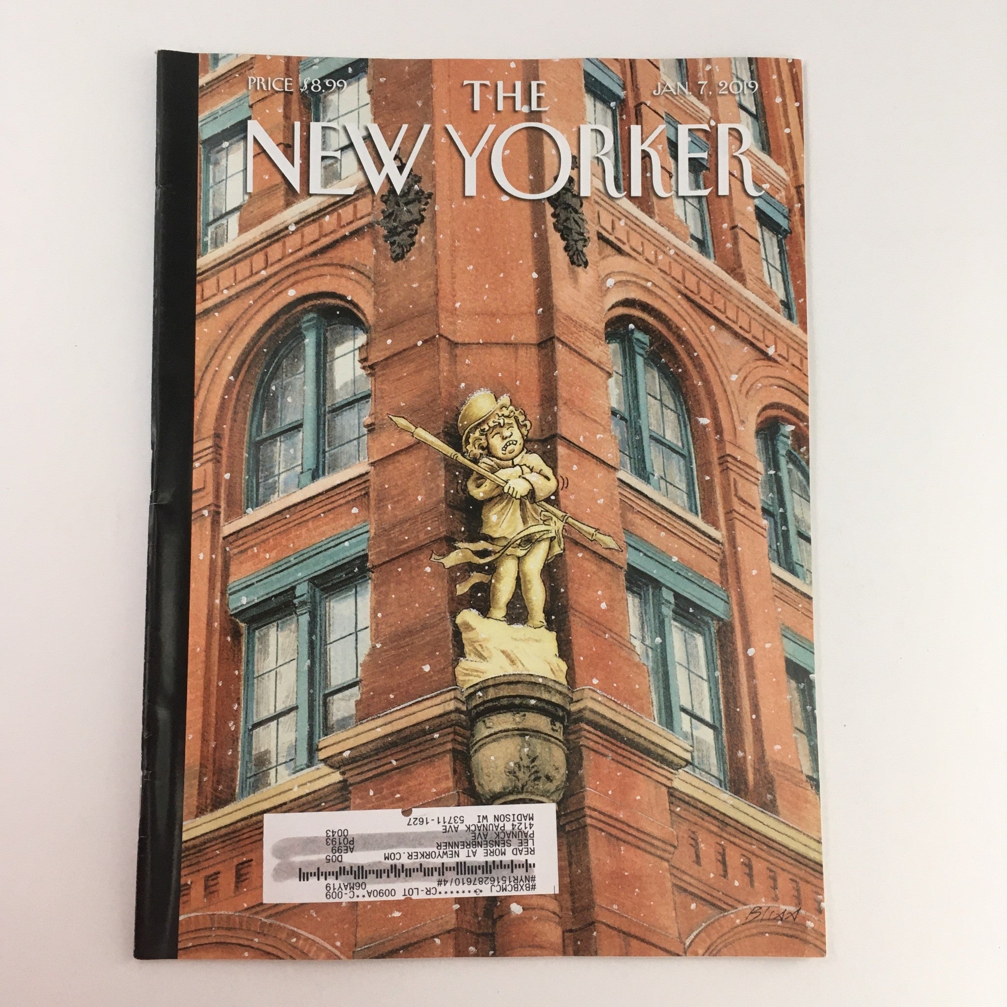 The New Yorker January 7 2019 Full Magazine Theme Cover Harry Bliss, VG