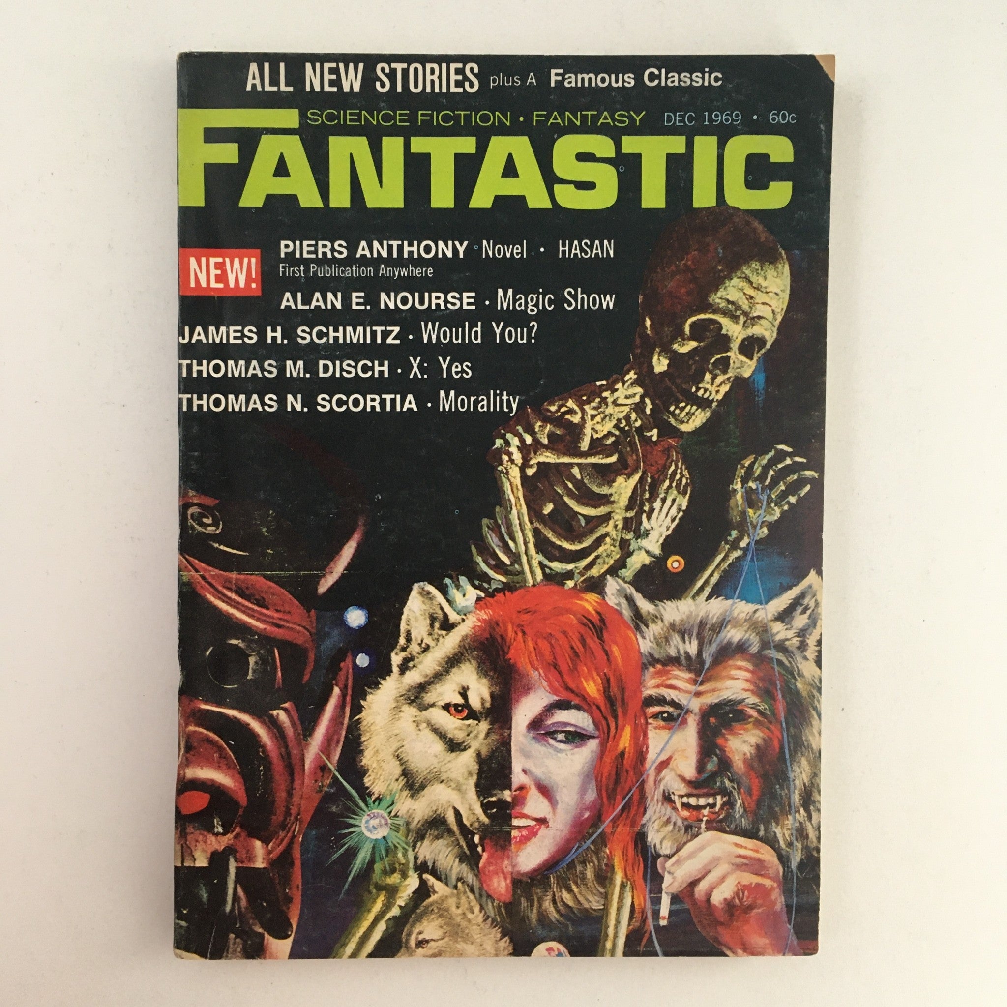 Fantastic Science Fiction & Stories December 1969 Piers Anthony Novel, No Label