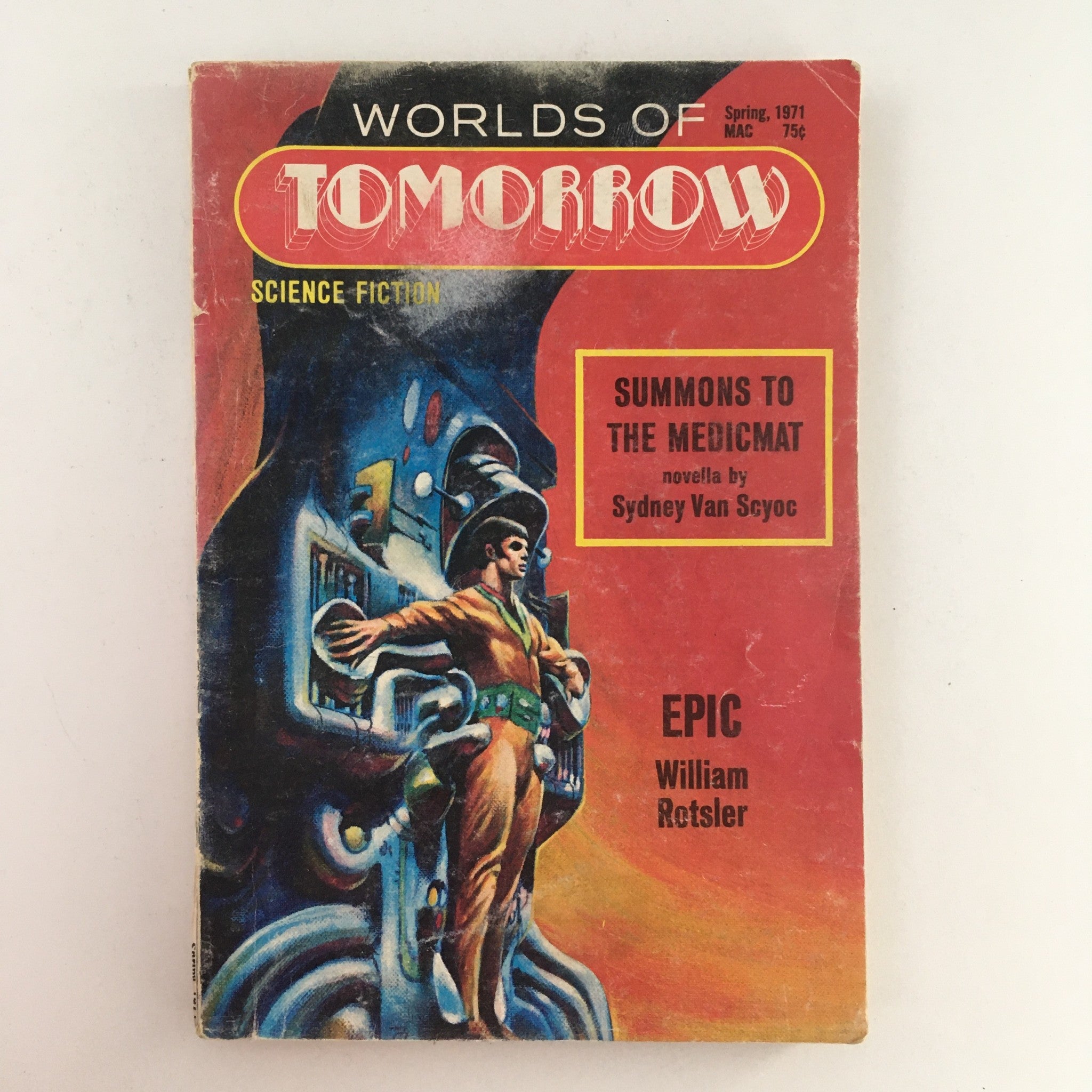 Worlds of Tomorrow Science Fiction Spring 1971 Epic William Rotsler, No Label