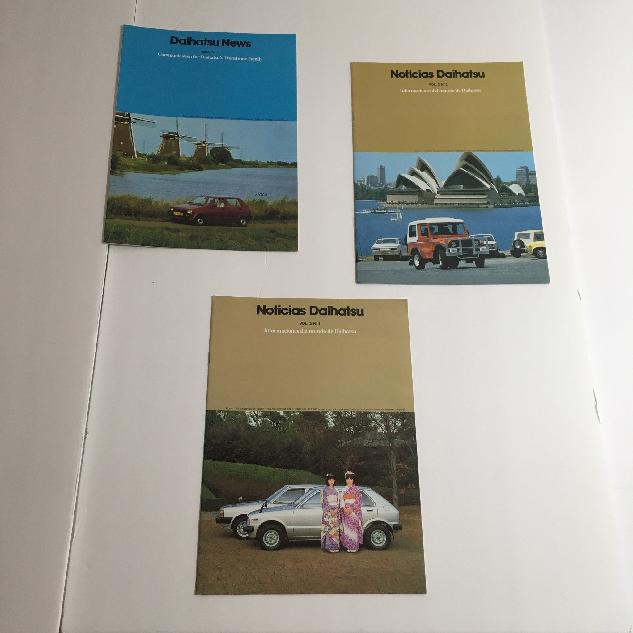 Lot of 3 1983 Daihatsu News Vol. 2 No. 4, 2, 1 Dealership Car Brochure Catalog