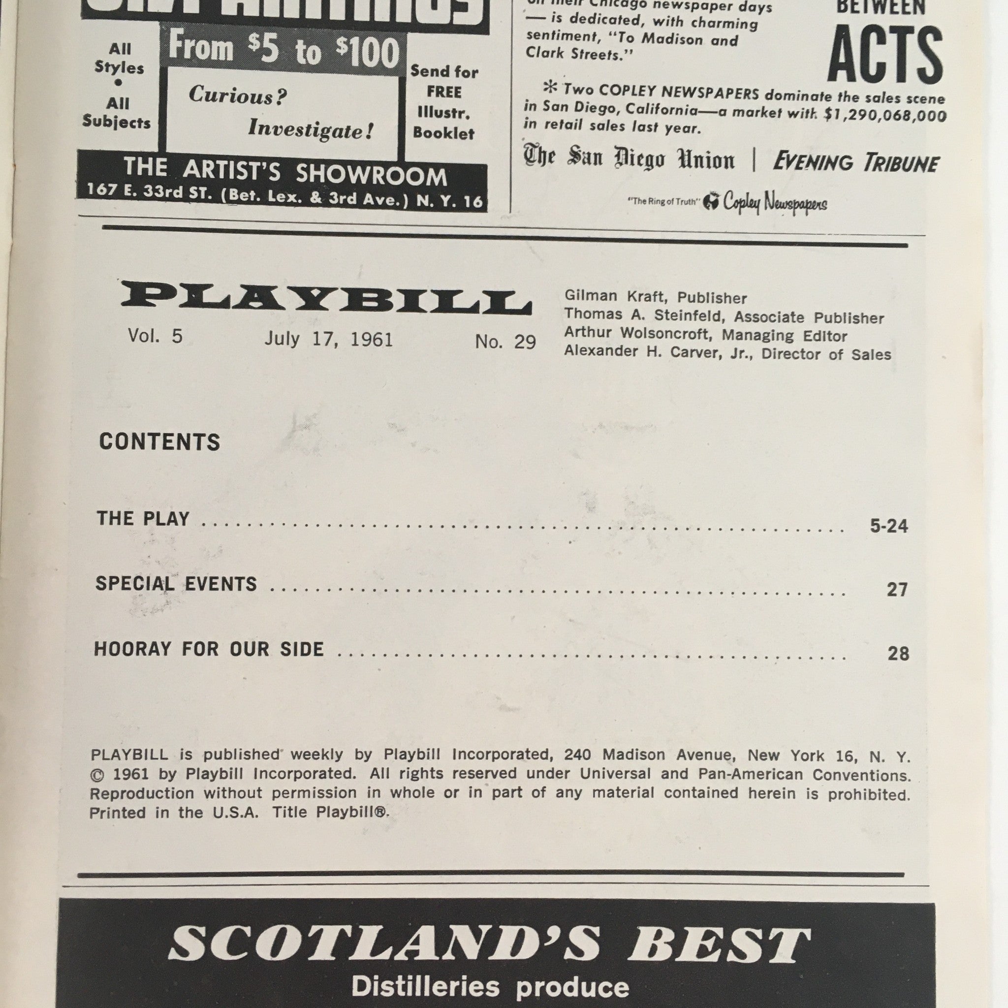 1961 Playbill Michael Wilding in Mary, Mary Broadway at Helen Hayes Theatre