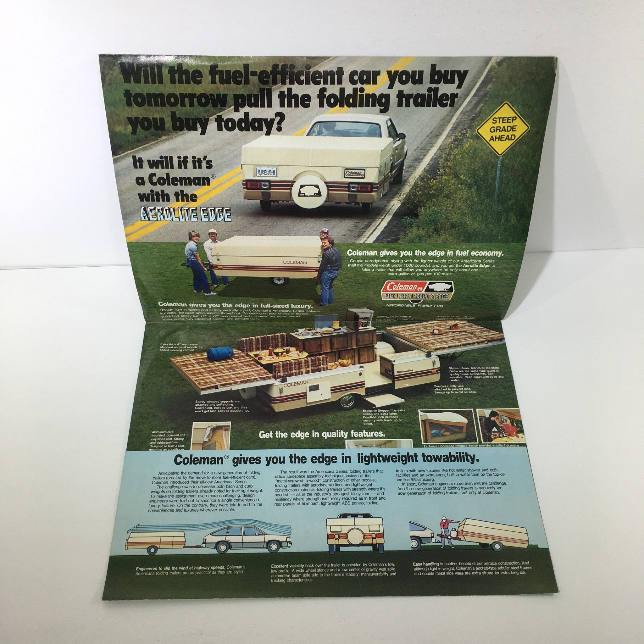 1982 Coleman Folding Trailers Dealership Car Auto Brochure Catalog