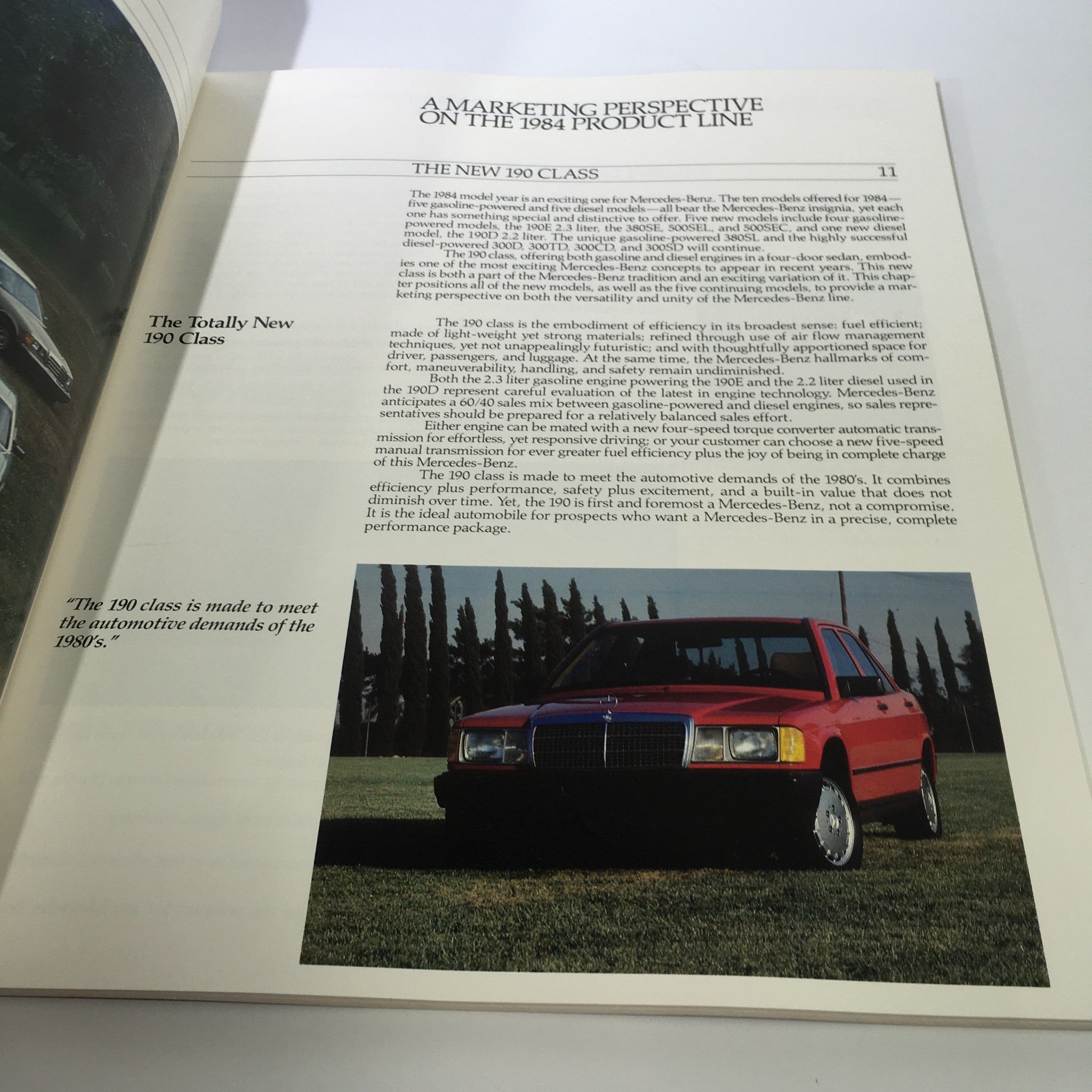 1984 Mercedes-Benz Product and Sales Information Catalog