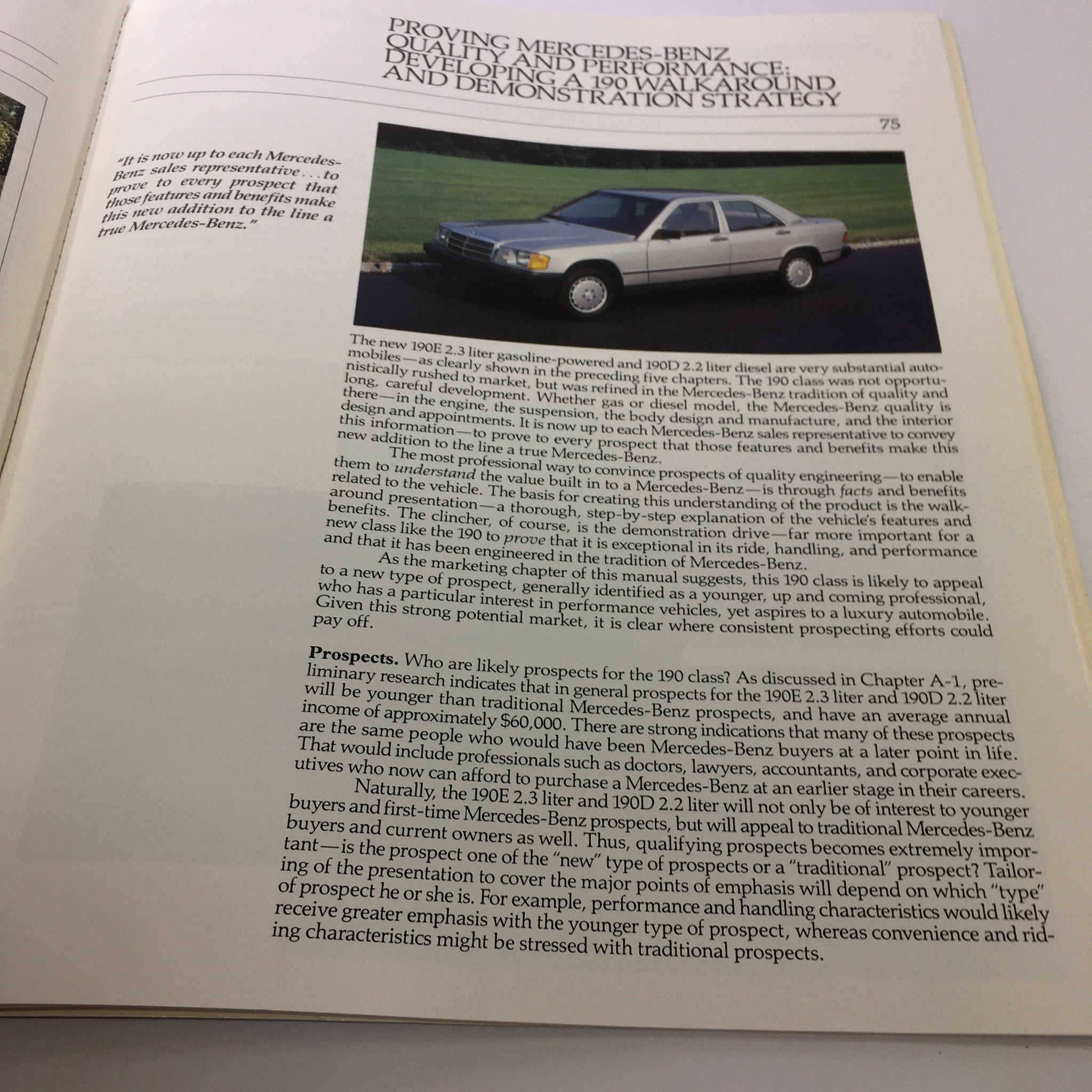 1984 Mercedes-Benz Product and Sales Information Catalog