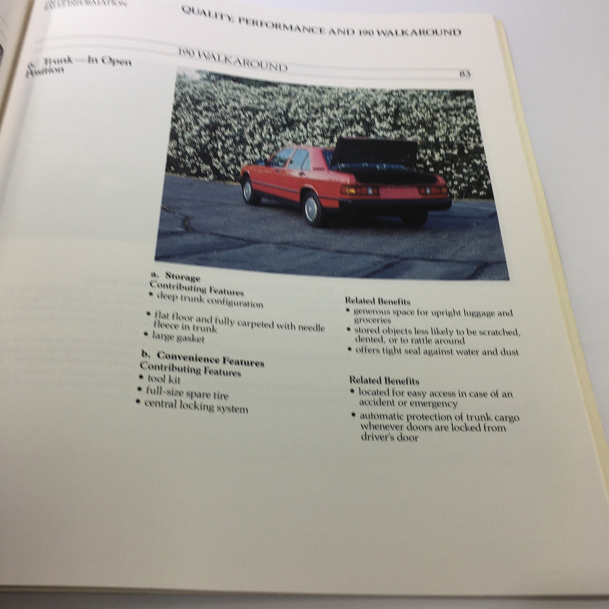 1984 Mercedes-Benz Product and Sales Information Catalog