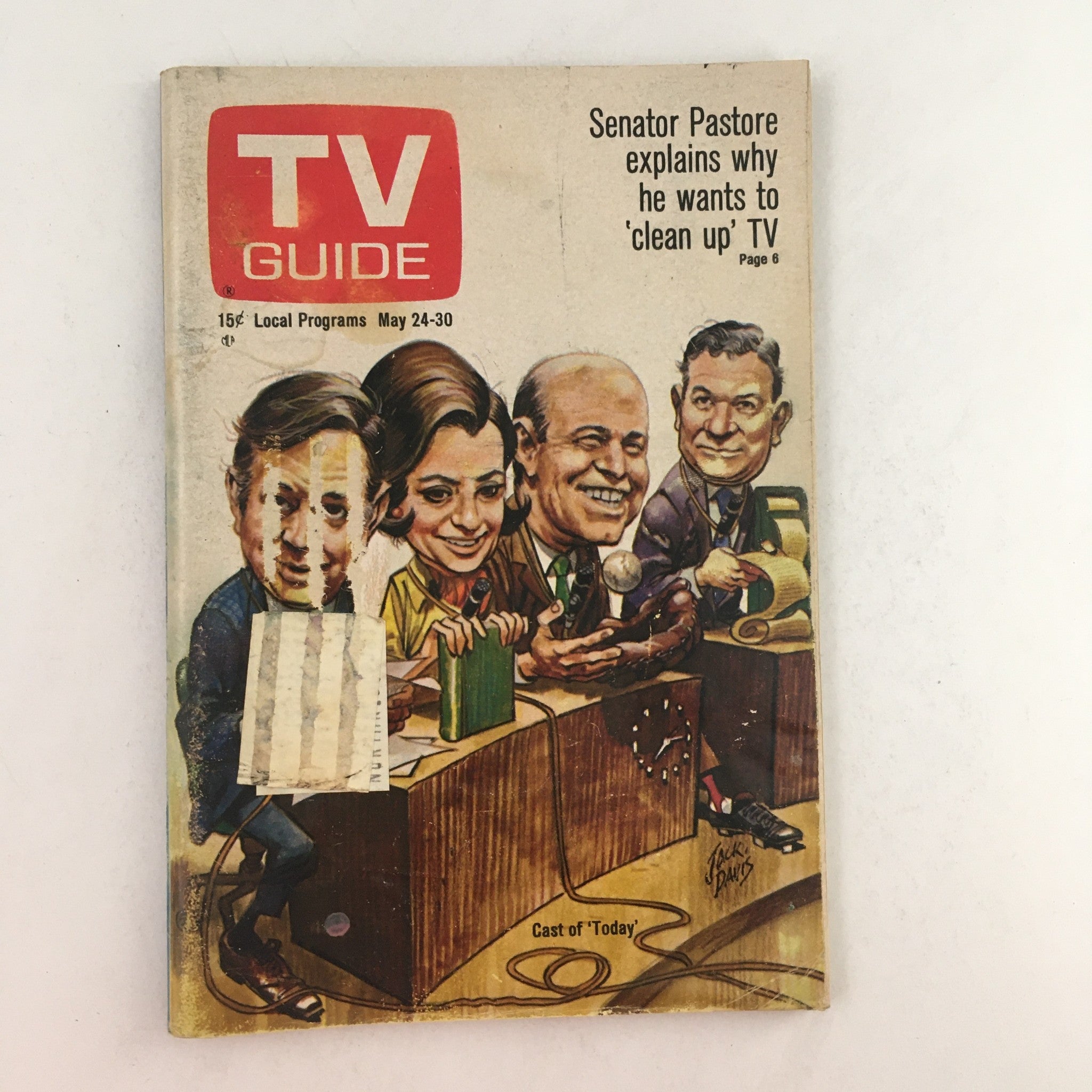 TV Guide May 24 1969 #843 Hugh Downs & Barbara Walters Cover, Los Angeles CA