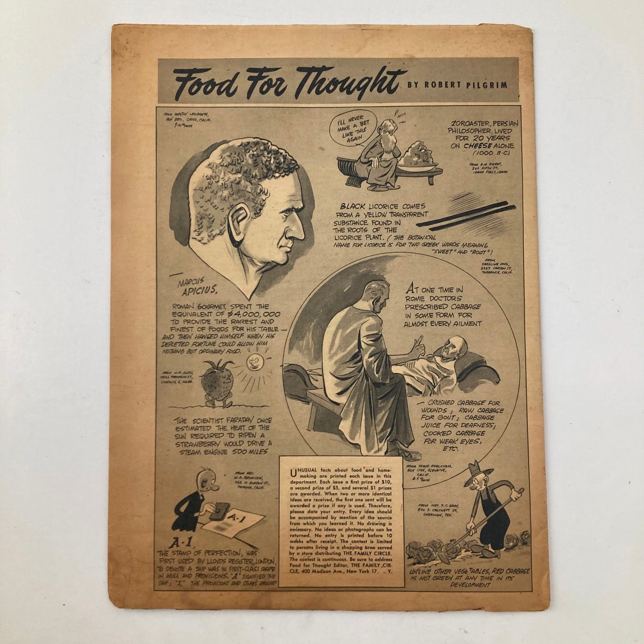 VTG The Family Circle Magazine December 8 1944 The March of Time GD Interior