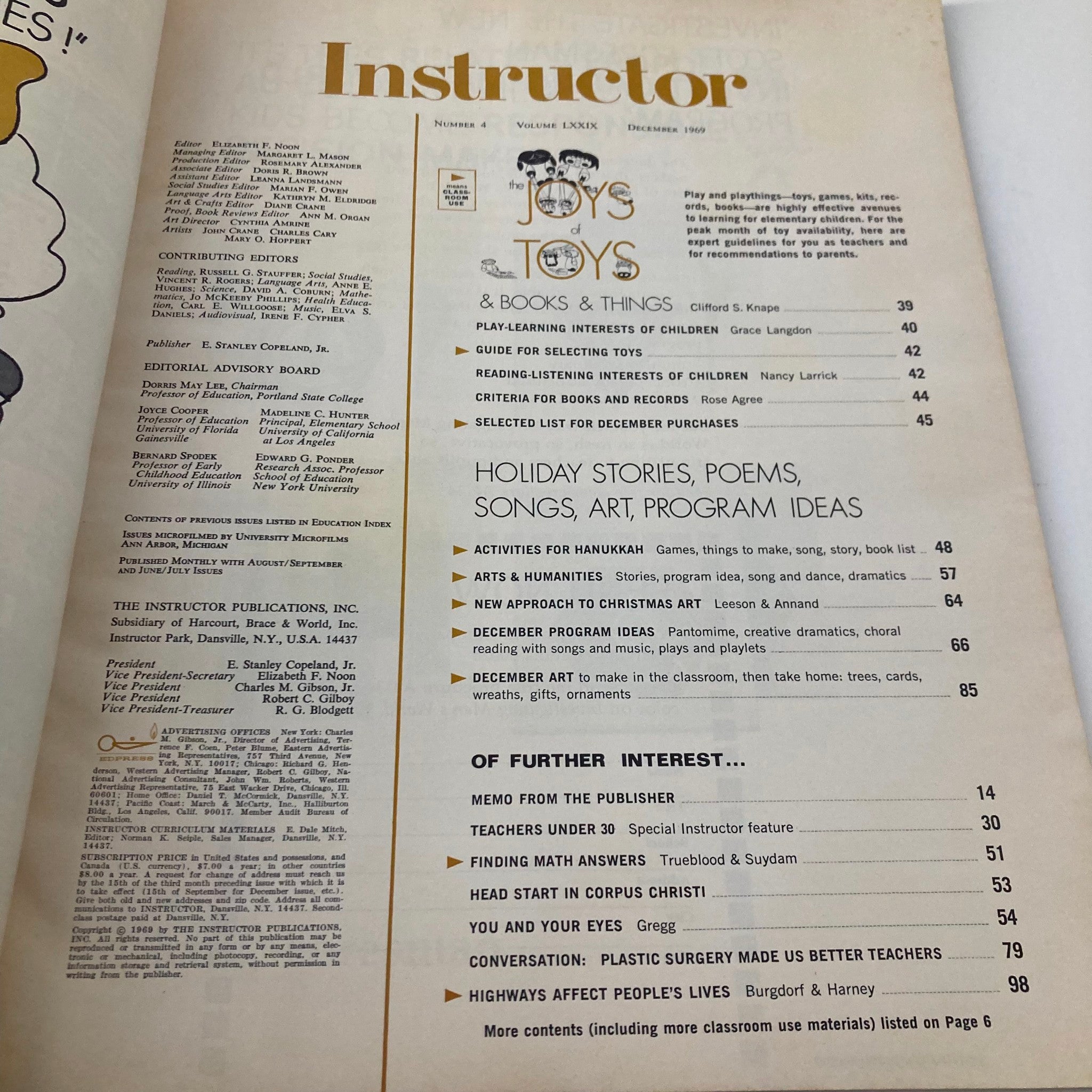 VTG Instructor Magazine December 1969 Christmas in Korea - Oh Eun Sook No Label