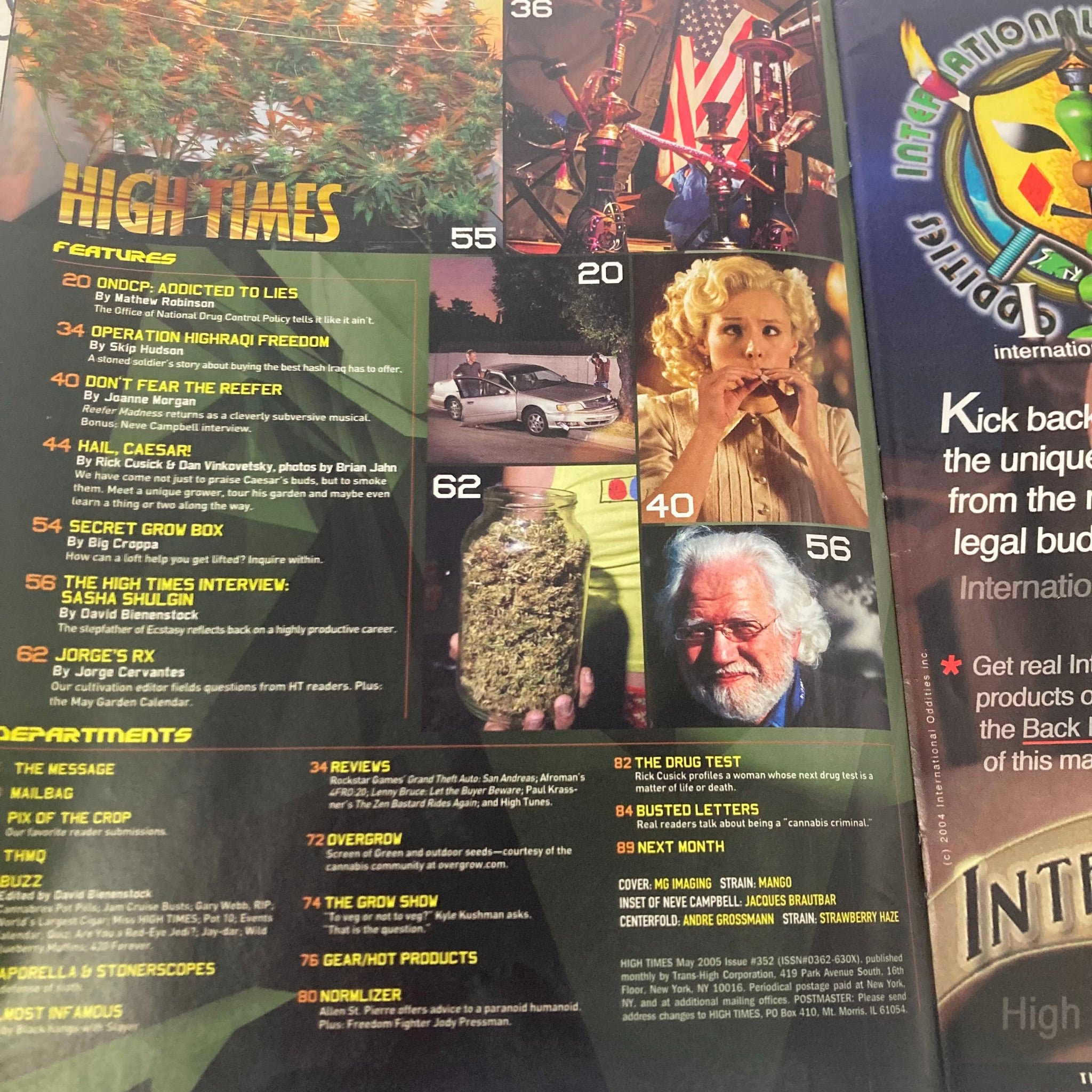 High Times Magazine May 2005 #352 Neve Campbell Lights Up No Label