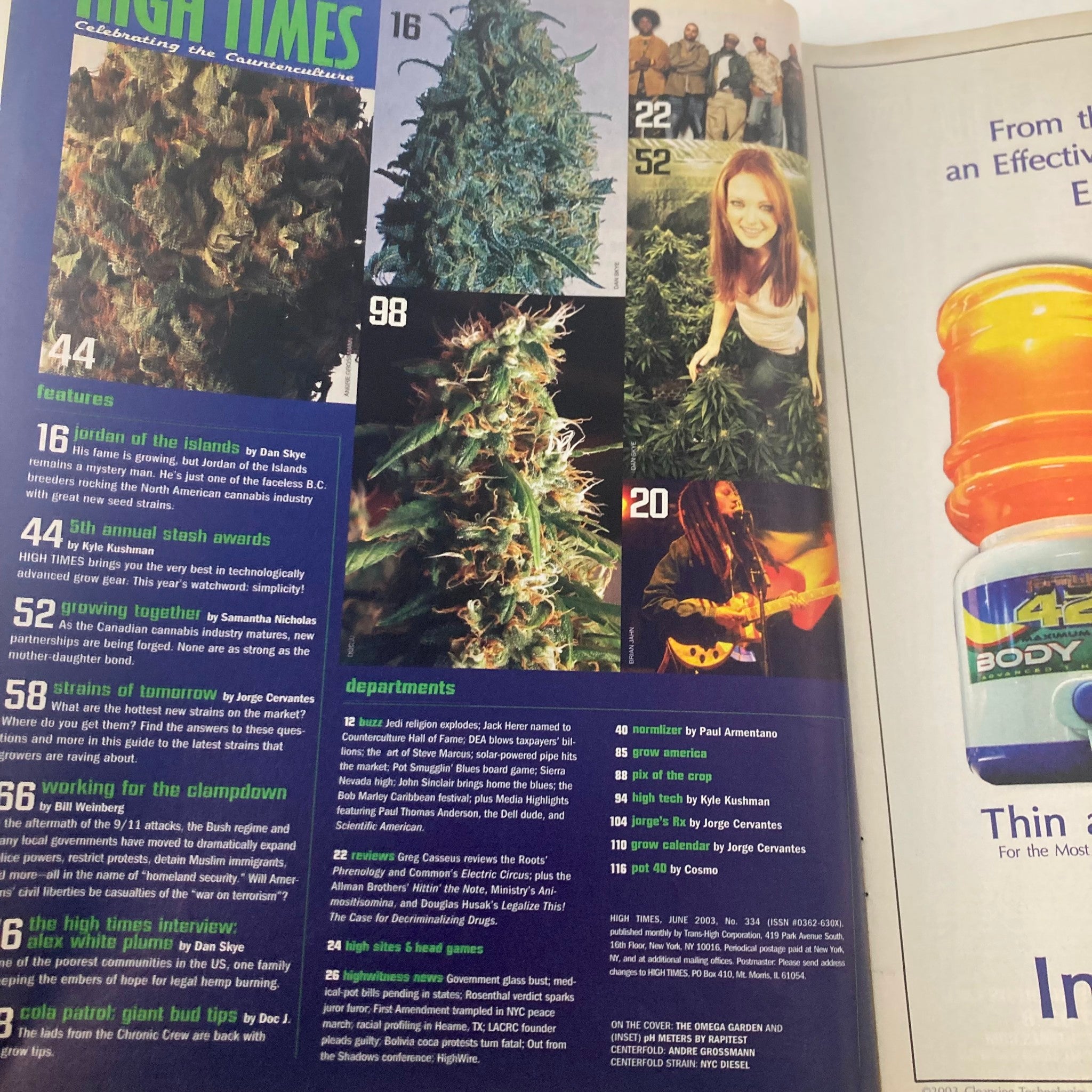 High Times Magazine June 2003 #334 The Omega Garden and pH Meters No Label