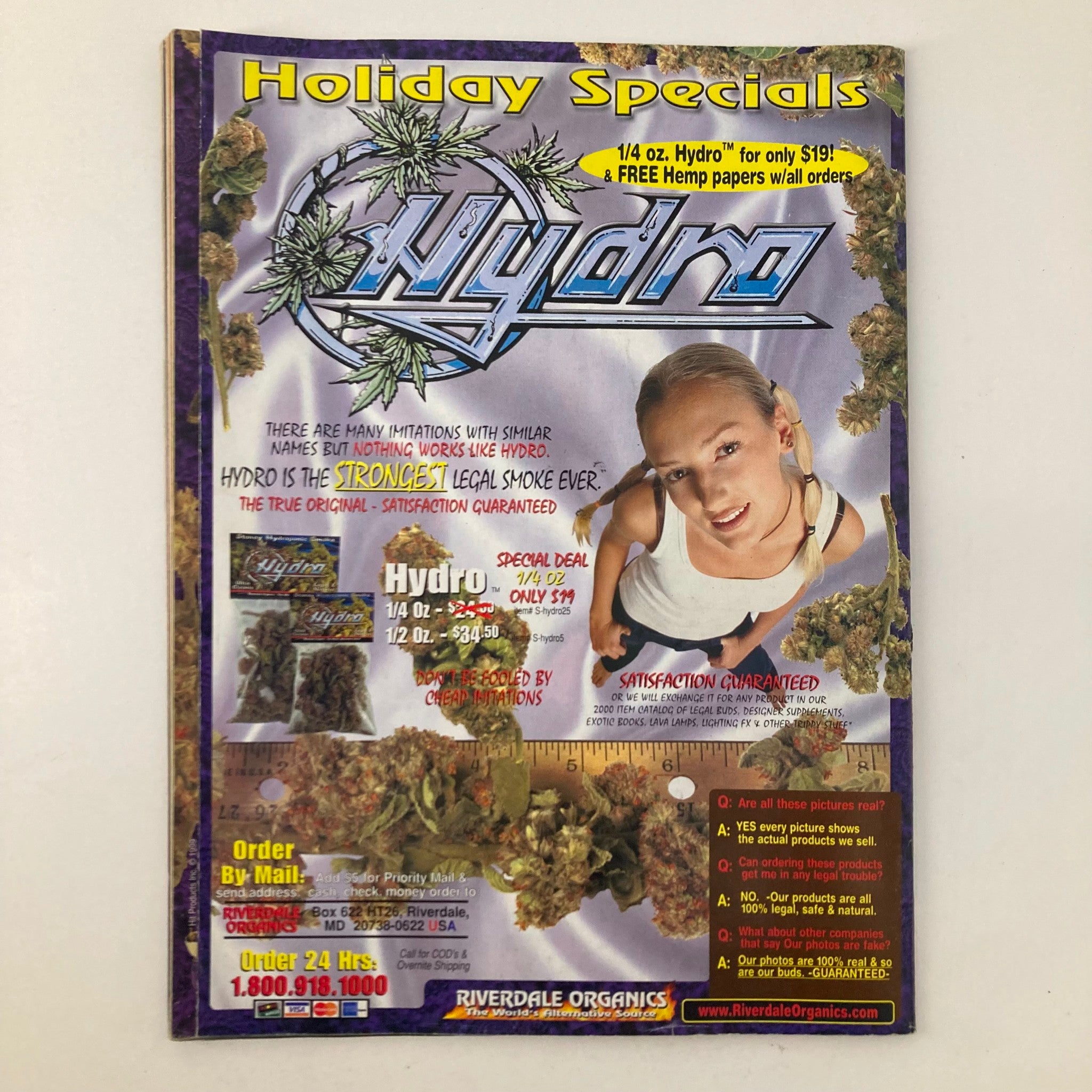 High Times Magazine December 1999 #292 Tommy Chong's Pipes & Bongs No Label