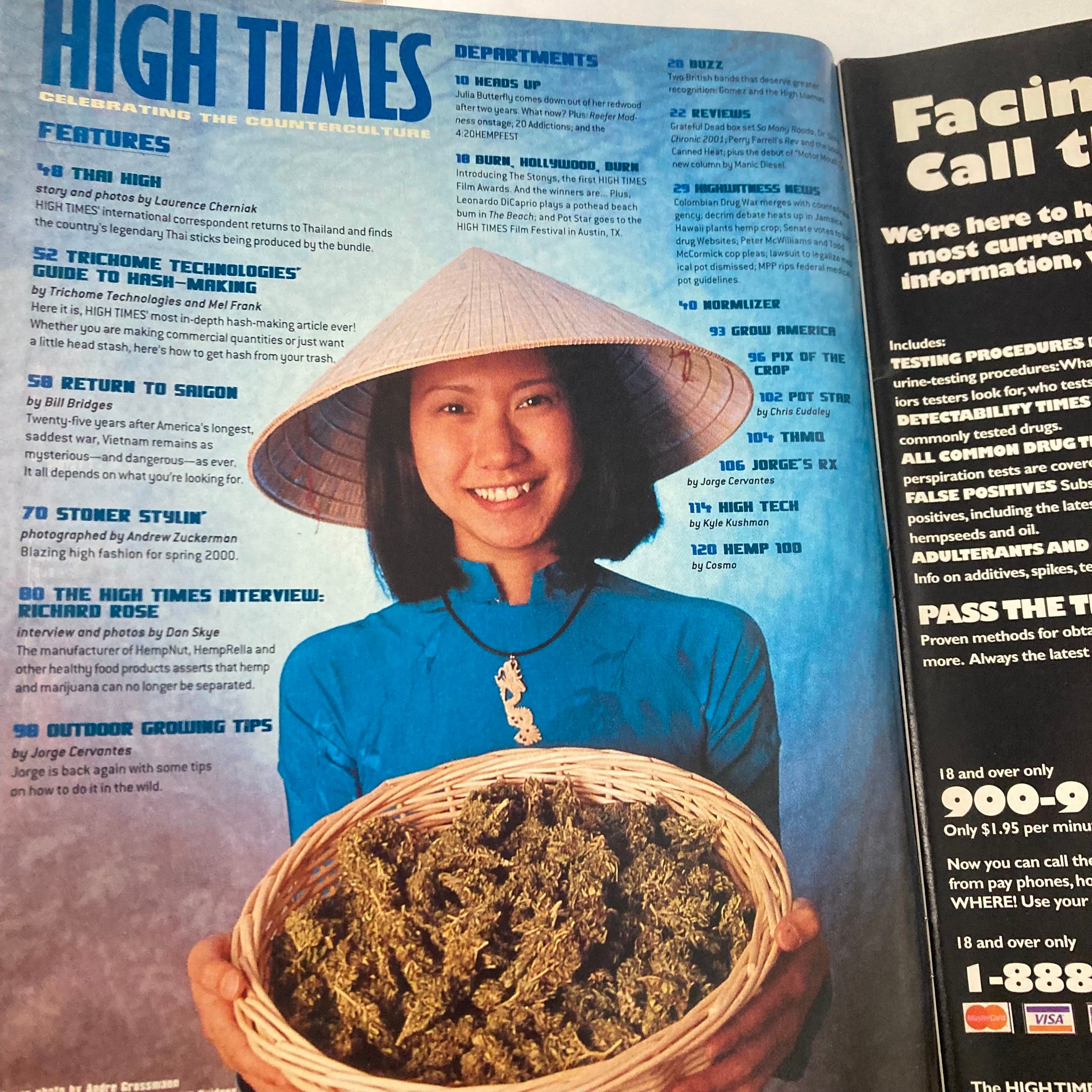 High Times Magazine April 2000 Make Hash Guide for Experts & Beginners No Label