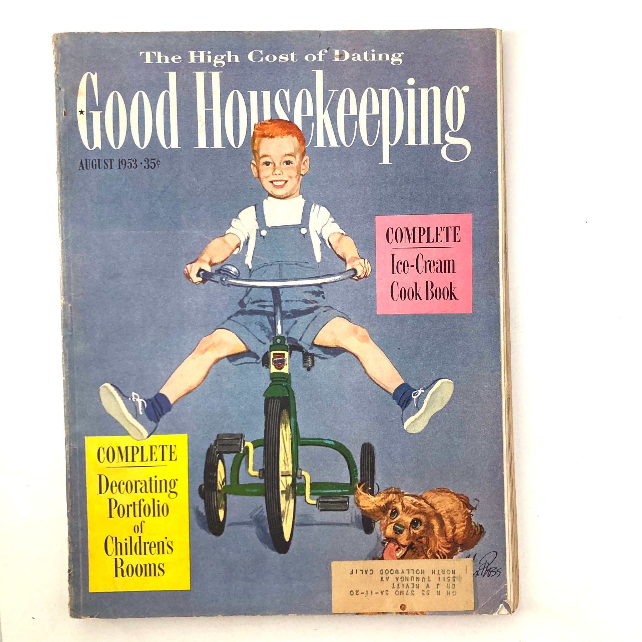 VTG Good Housekeeping Magazine August 1953 Complete Ice-Cream Cook Book