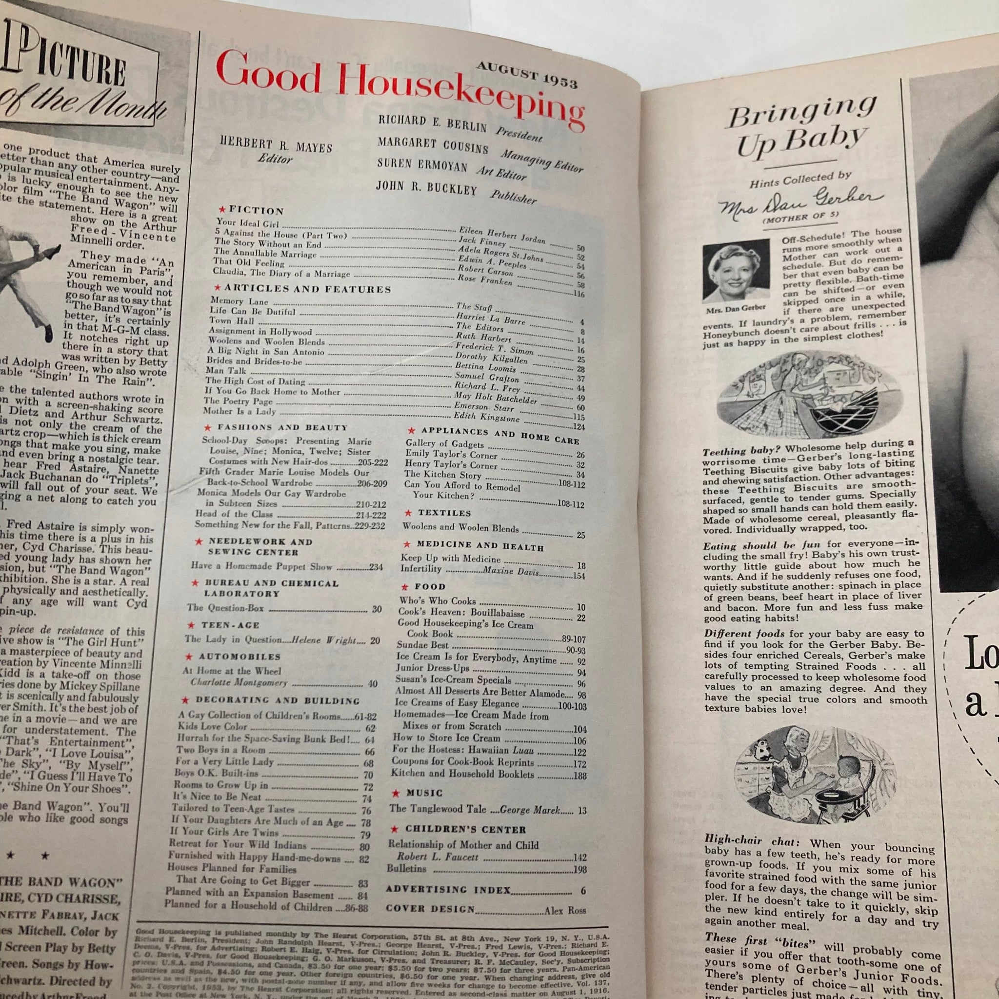 VTG Good Housekeeping Magazine August 1953 Complete Ice-Cream Cook Book