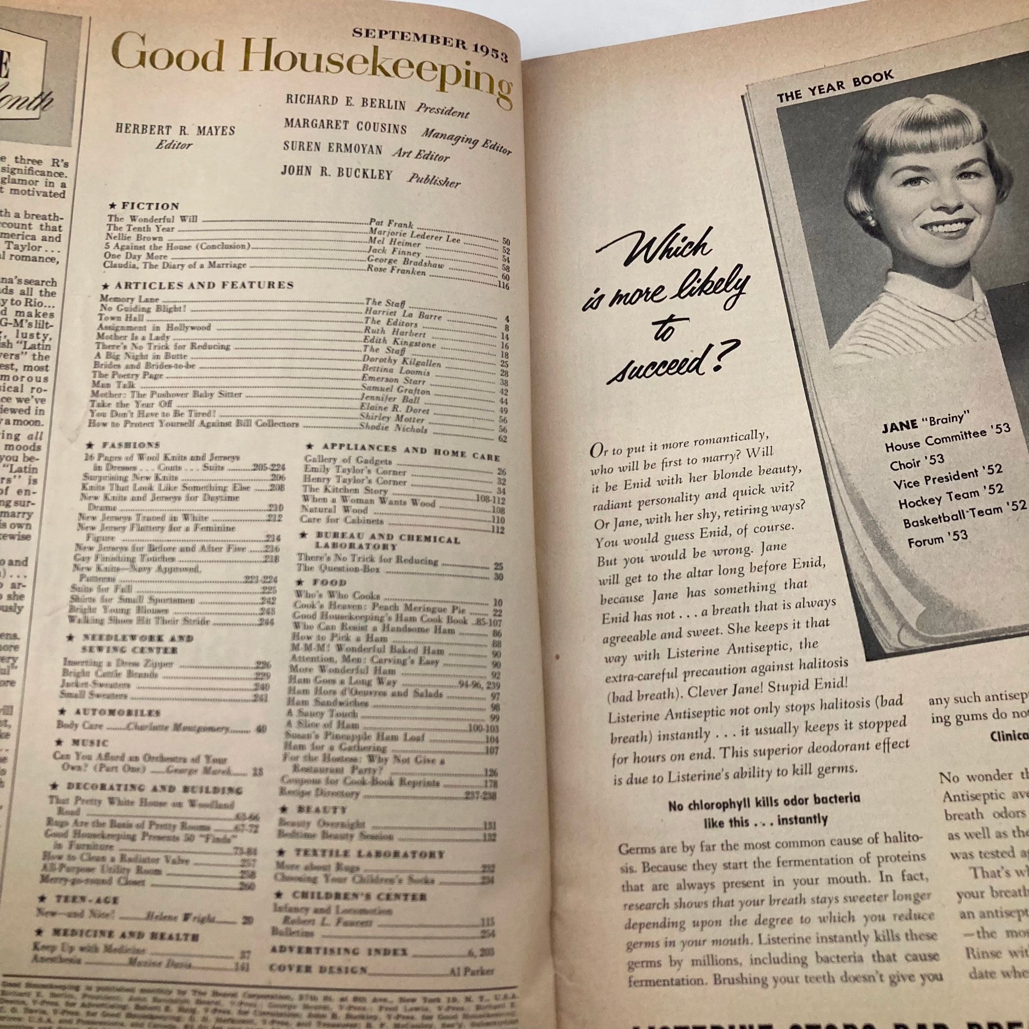 VTG Good Housekeeping Magazine September 1953 Complete Ham Cook Book