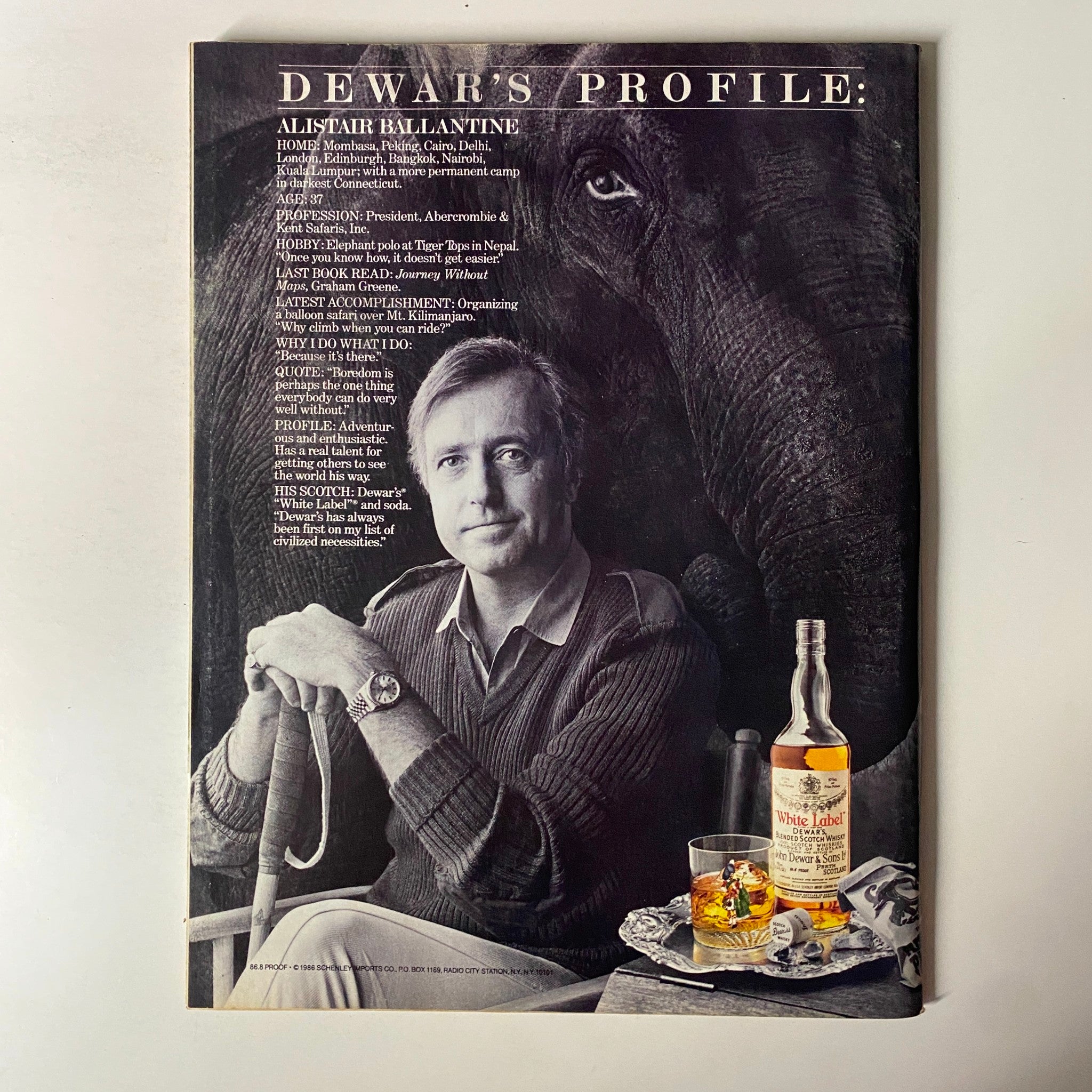 Forbes Magazine June 16, 1986 profile page featuring Alistair Ballantine, discussing personal and professional insights.