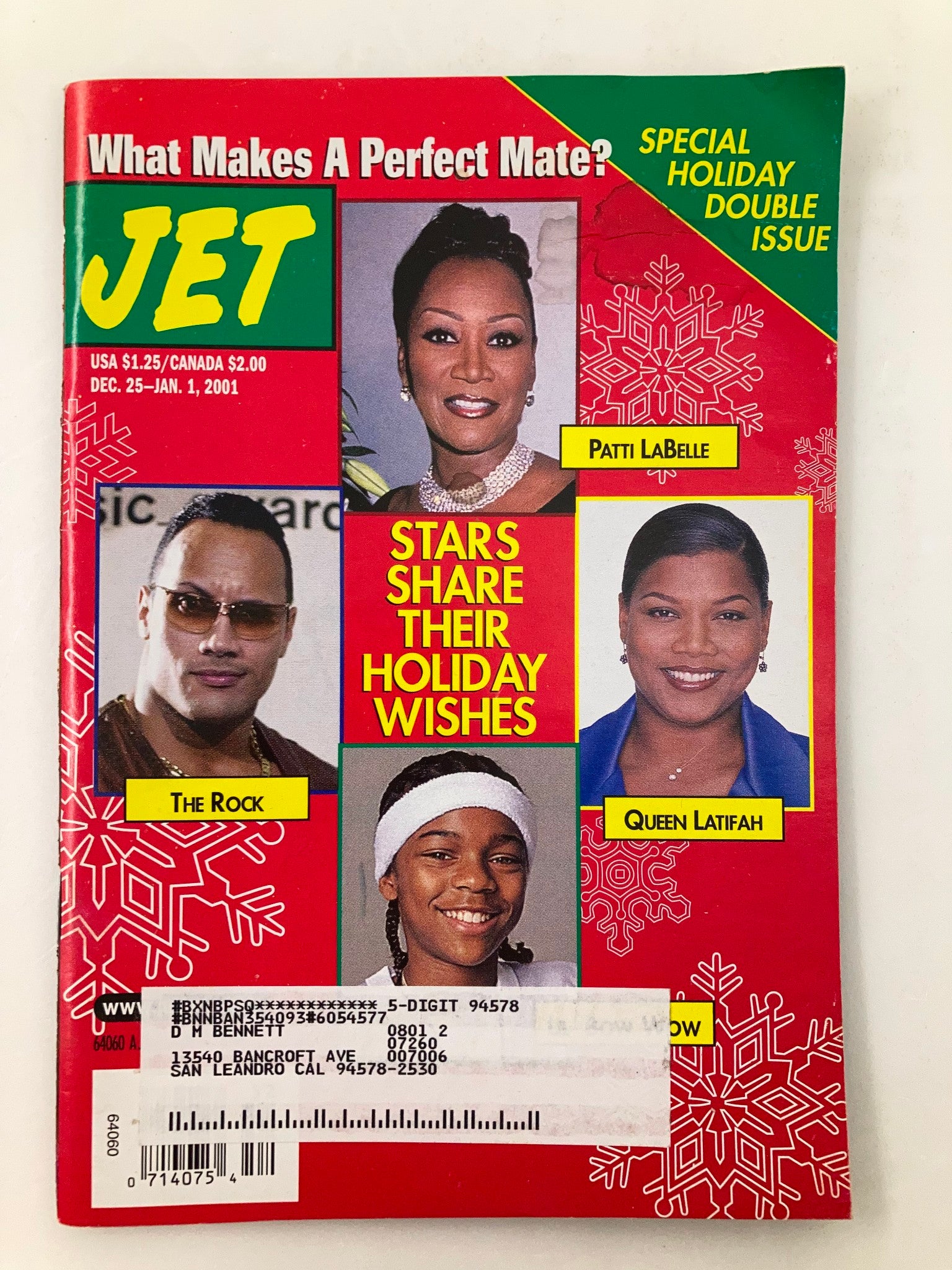 Jet Magazine January 1 2001 Vol 99 #3 Dwayne Johnson, Patti LaBelle, Latifah