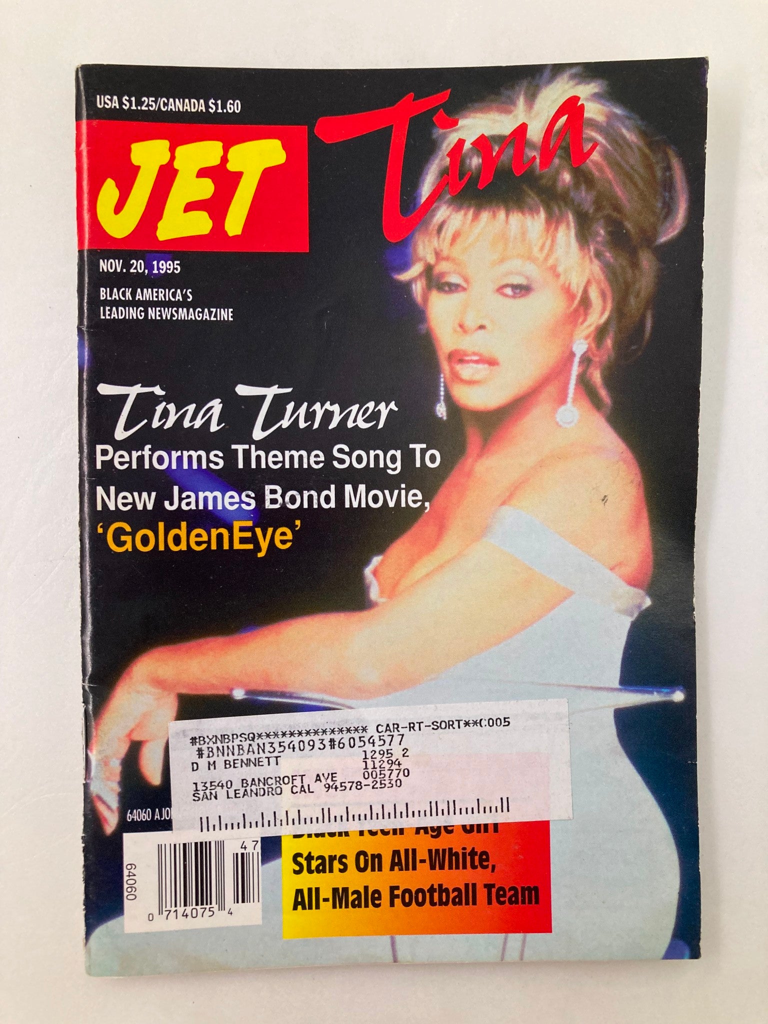 Jet Magazine November 20 1995 Vol 89 #2 Tina Turner, OJ Simpson, Paula Barbieri