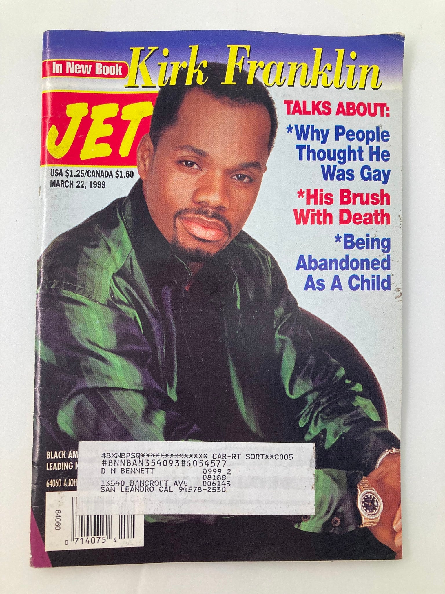 Jet Magazine March 22 1999 Vol 95 #16 Kirk Franklin, David Porter & Isaac Hayes