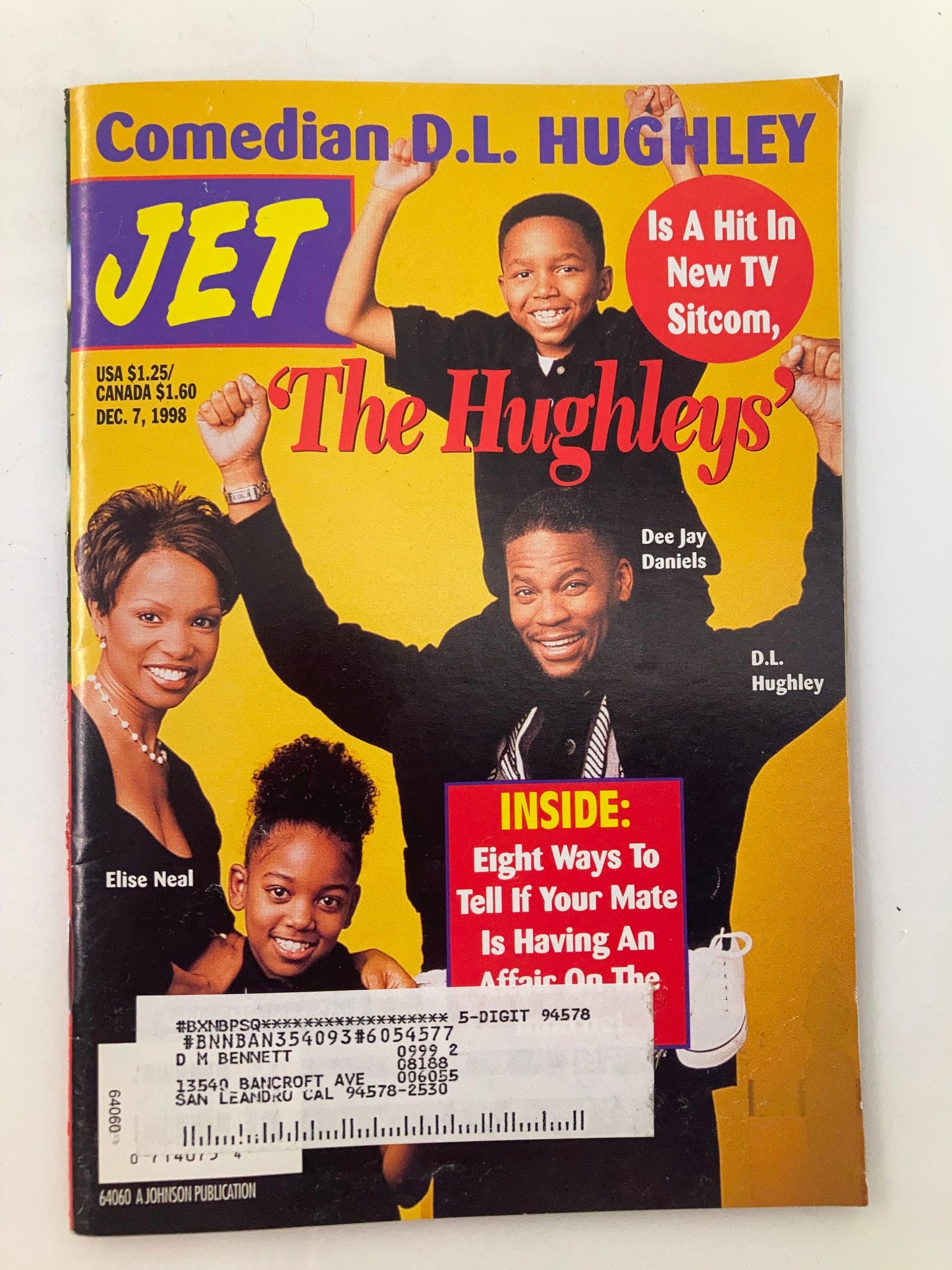 Jet Magazine December 7 1998 Vol 95 #2 Elise Neal, D.L. Hughley & DeeJay Daniels