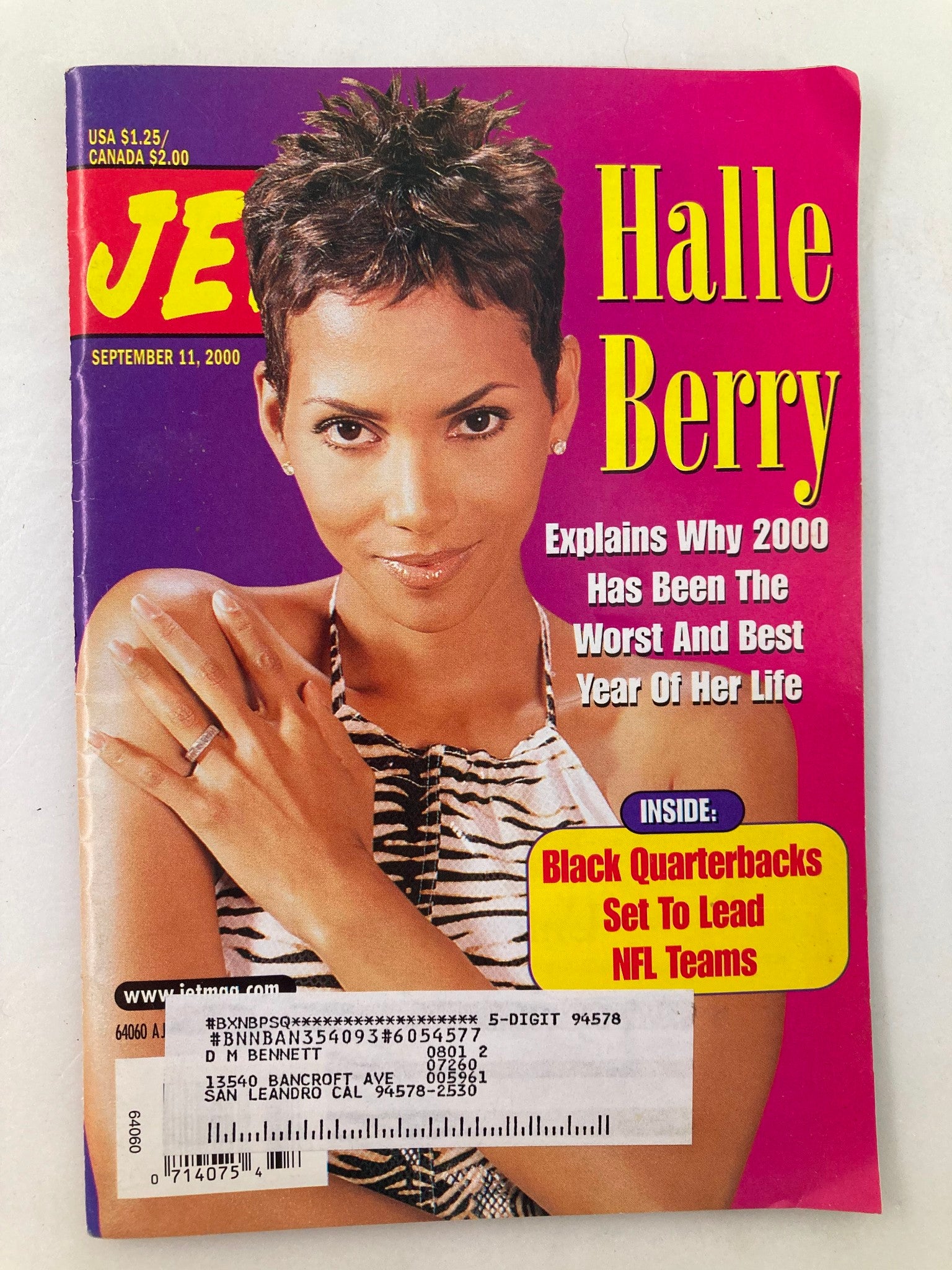 Jet Magazine September 11 2000 Vol 98 #14 Halle Berry and Venus Williams