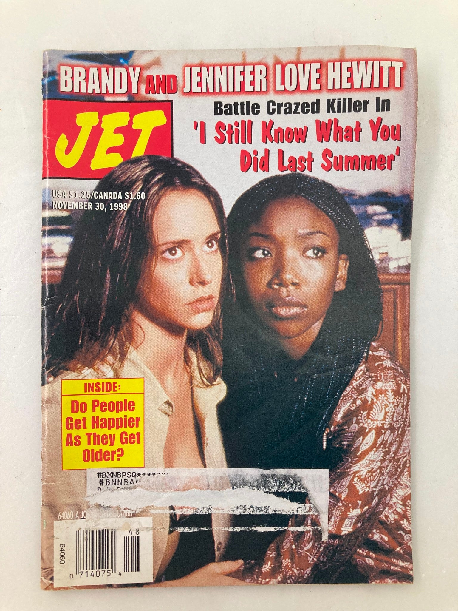 Jet Magazine November 30 1998 Vol 95 #1 Brandy and Jennifer Love Hewitt