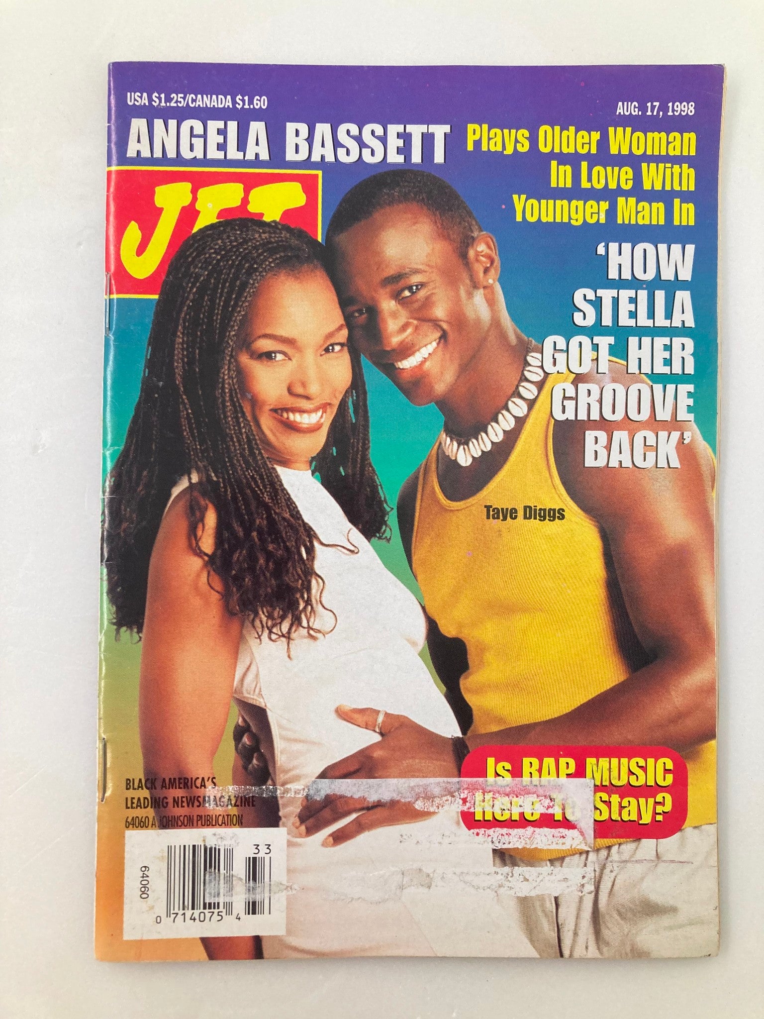 Jet Magazine August 17 1998 Vol 94 #12 Angela Bassett and Taye Diggs