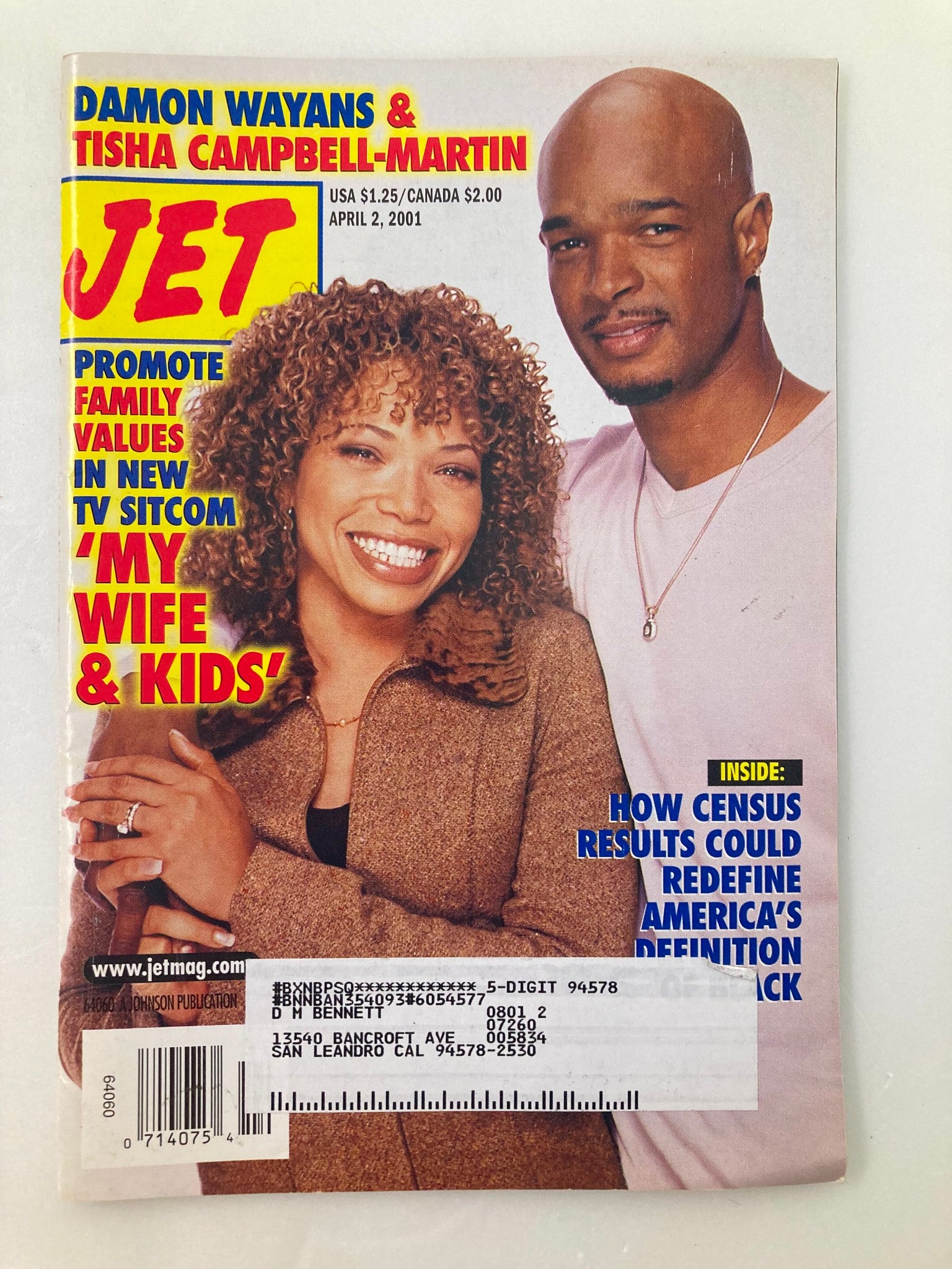 Jet Magazine April 2 2001 Vol 99 #16 Damon Wayans and Tisha Campbell-Martin