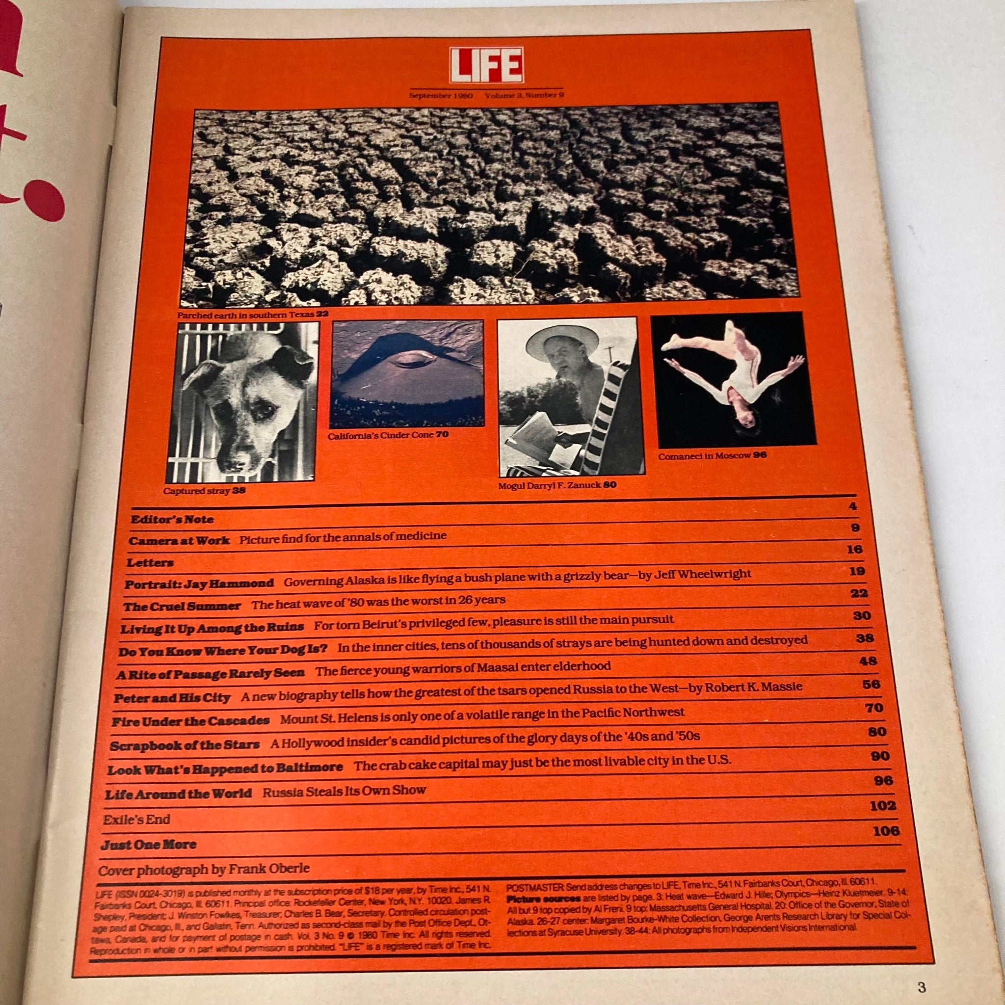 VTG Life Magazine September 1980 Vol 3 No. 9 The Broiling Summer of '80 No Label