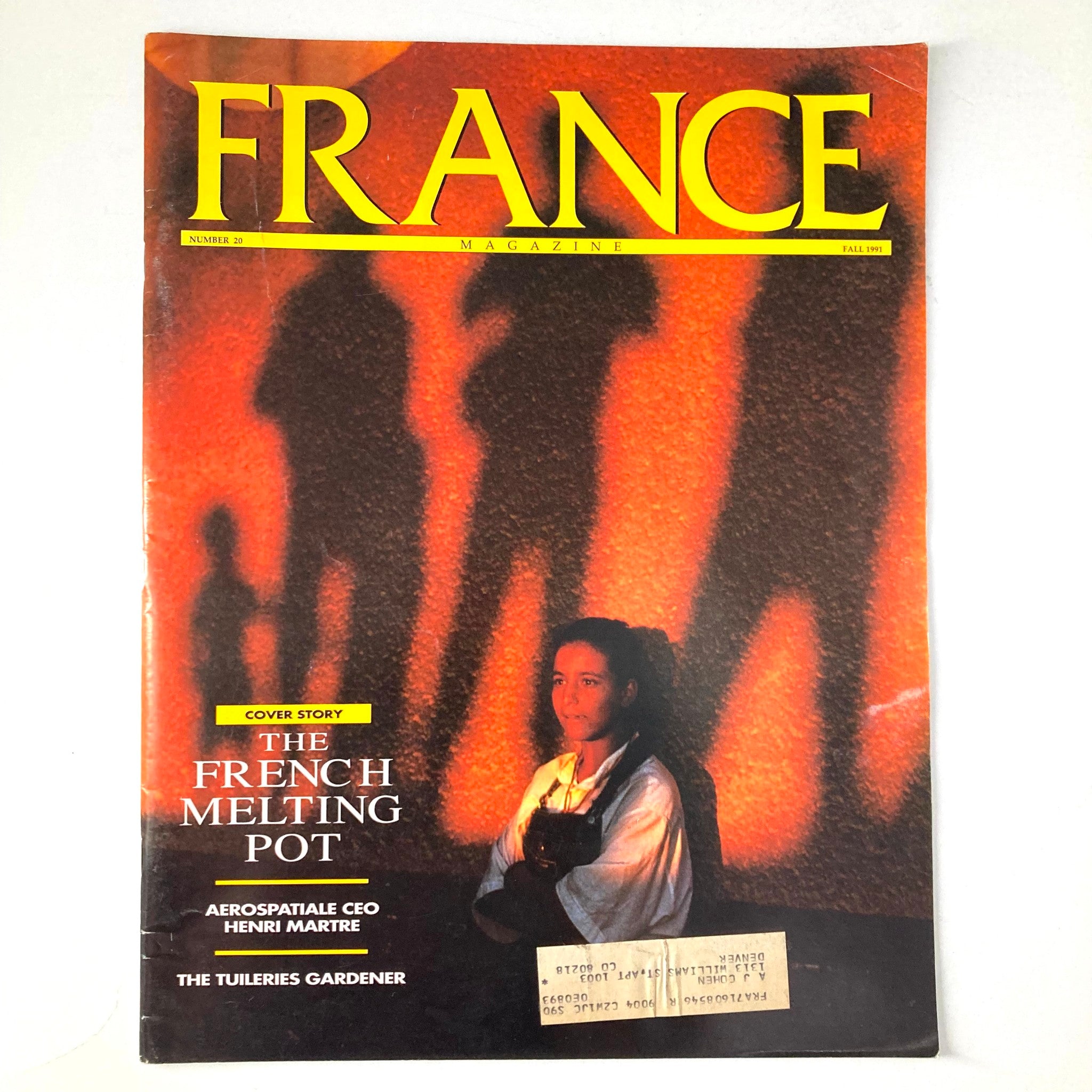 France Magazine Fall 1991 No. 20 The French Melting Pot & The Tuileries Gardener