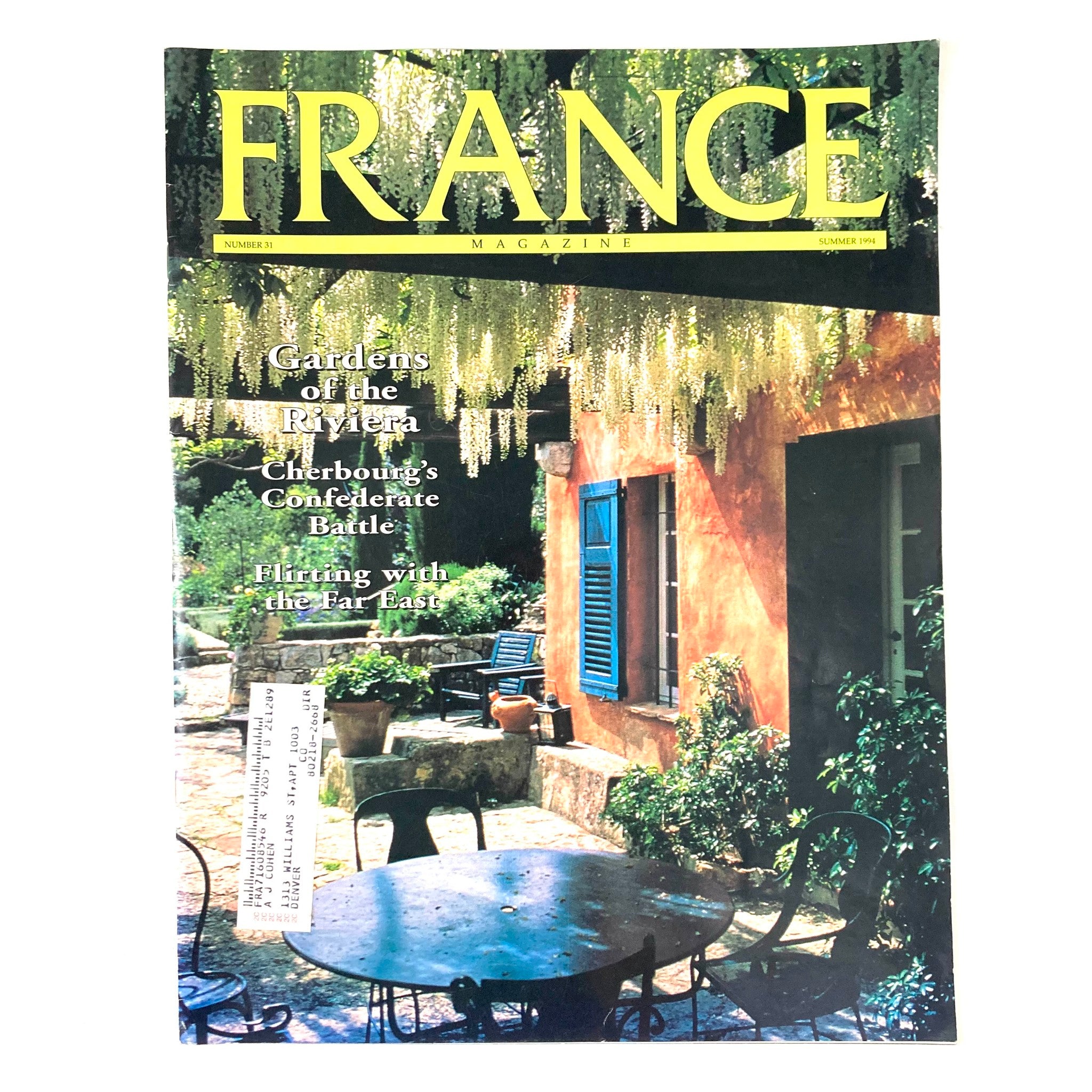 France Magazine Summer 1994 No. 31 Cherbourg's Confederate Battle VG