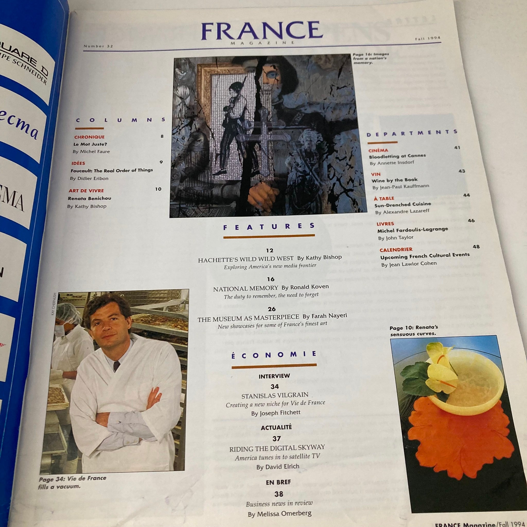 France Magazine Fall 1994 No. 32 Hachette's Wild West & National Memory