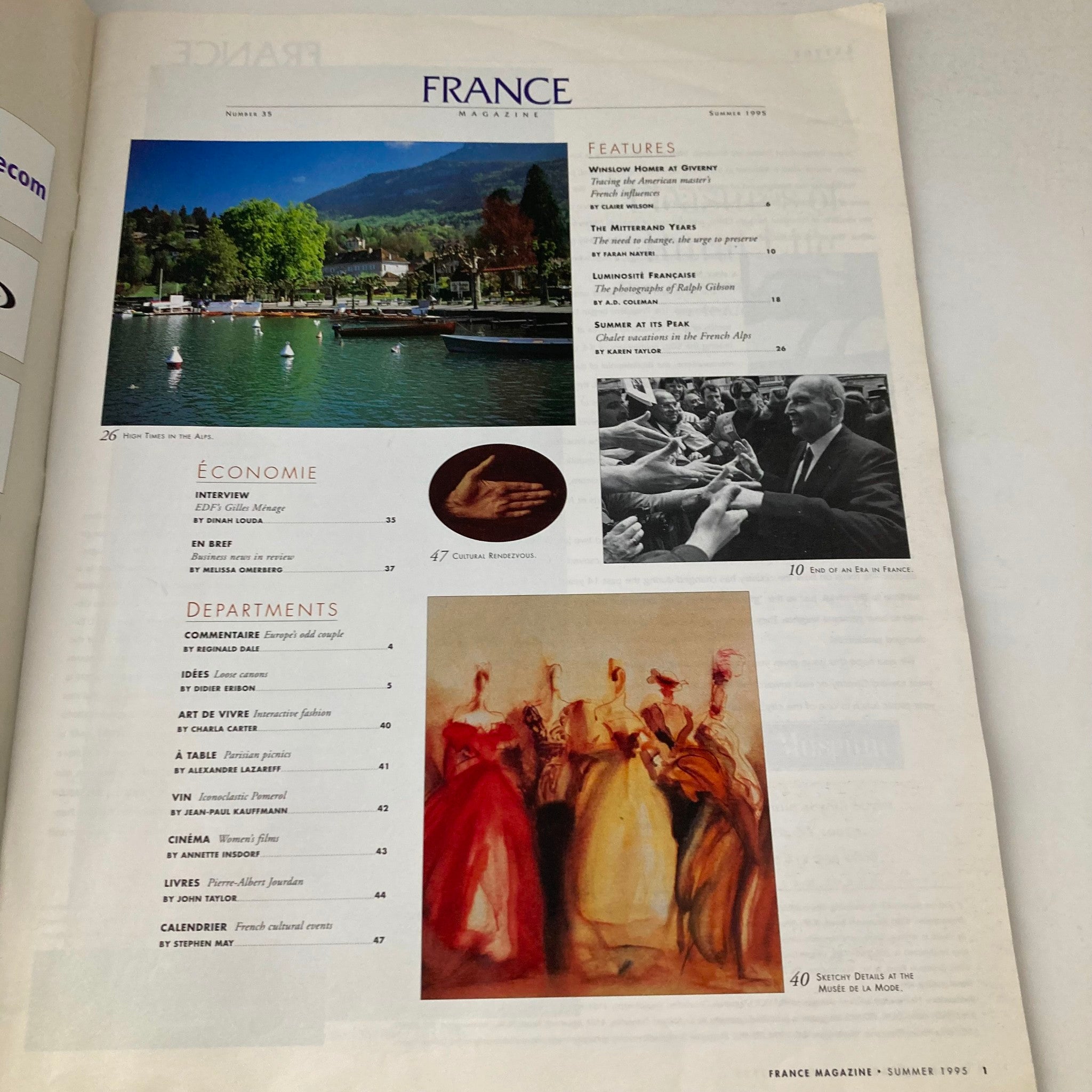 France Magazine Summer 1995 No. 35 End of an Era in France & High Times in Alps