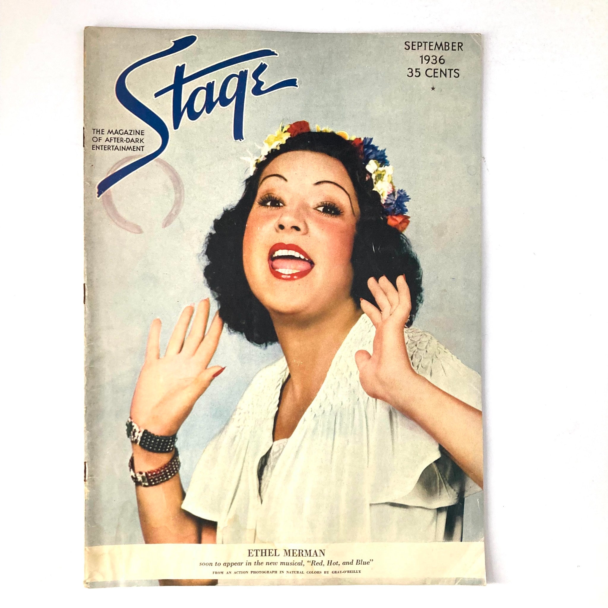 VTG Stage Magazine September 1936 Ethel Merman in "Red, Hot and Blue" No Label