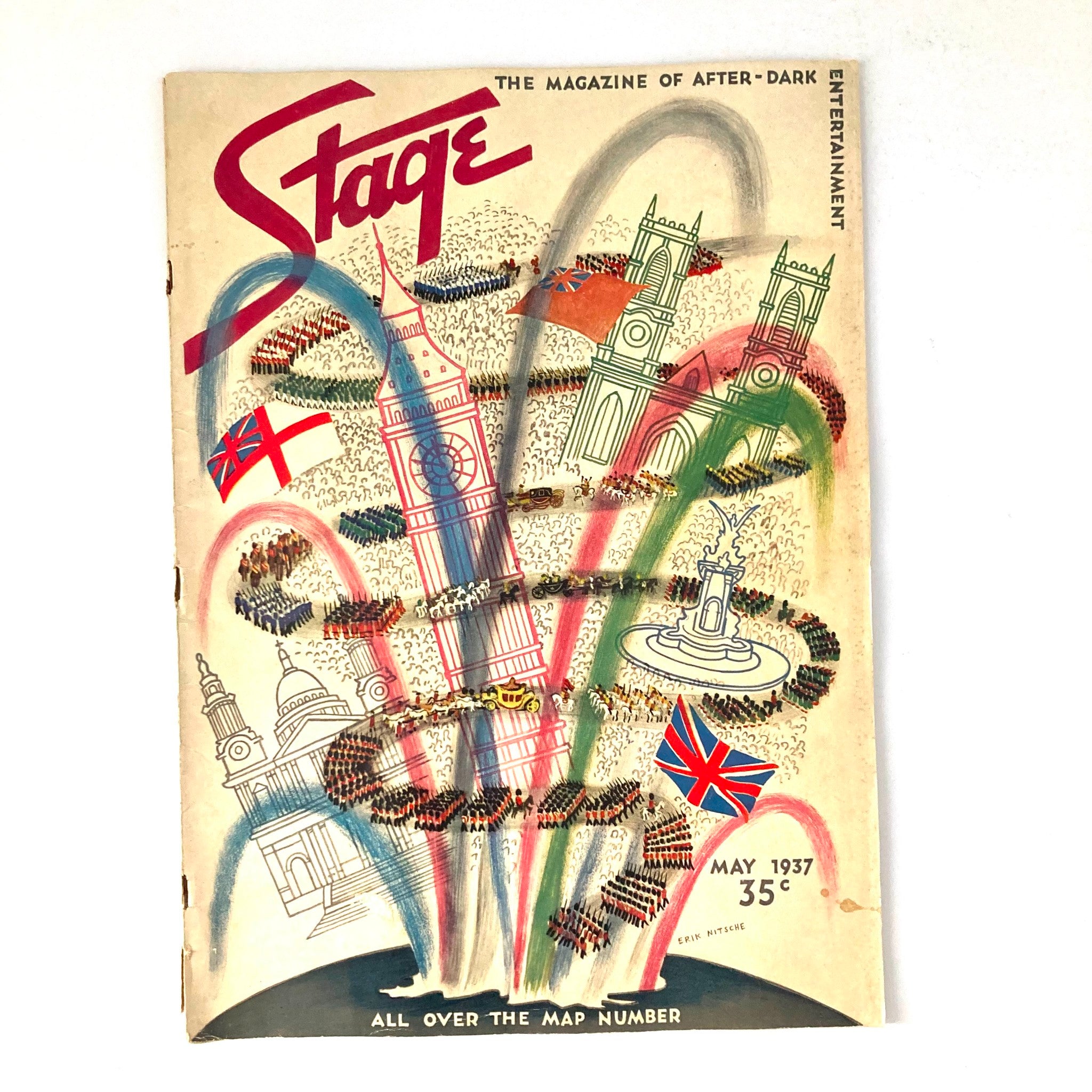 VTG Stage Magazine May 1937 All Over The Map Number - Erik Nitsche No Label