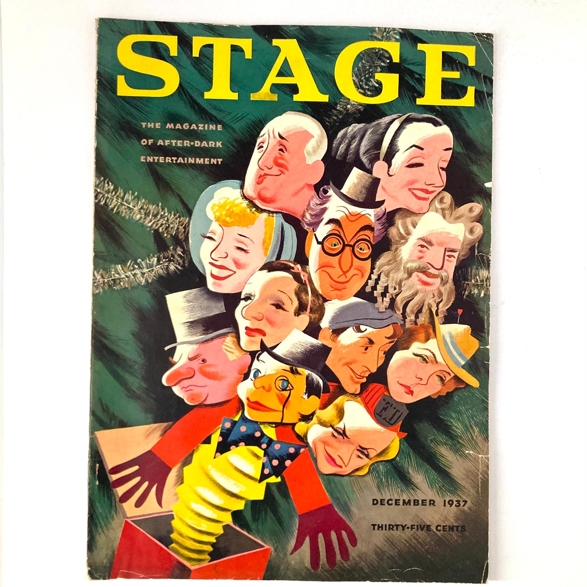 VTG Stage Magazine December 1937 Bergdorf Goodman Jewelry No Label