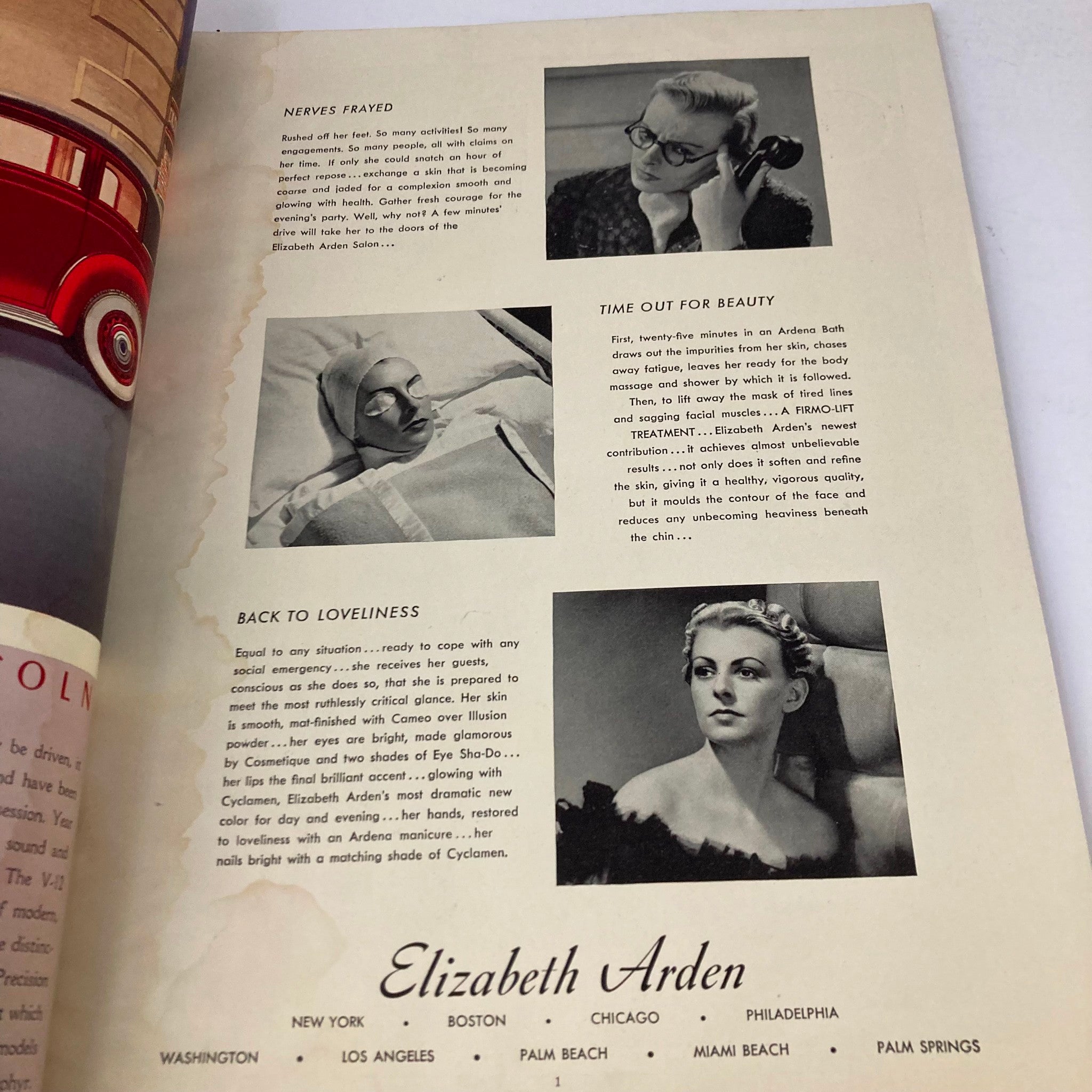 VTG Stage Magazine January 1938 Elizabeth Arden Company No Label