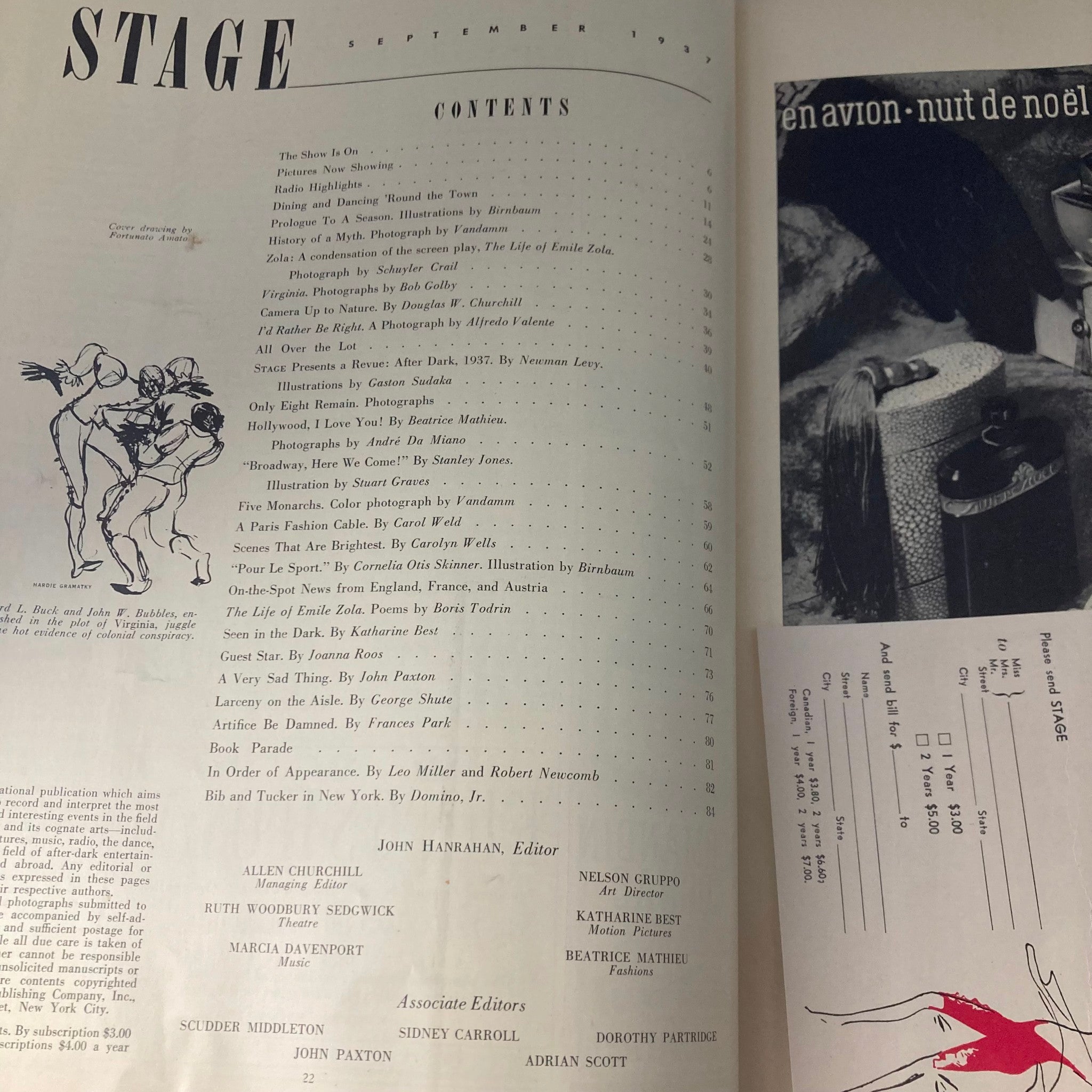 VTG Stage Magazine September 1937 Elizabeth Arden Feature No Label