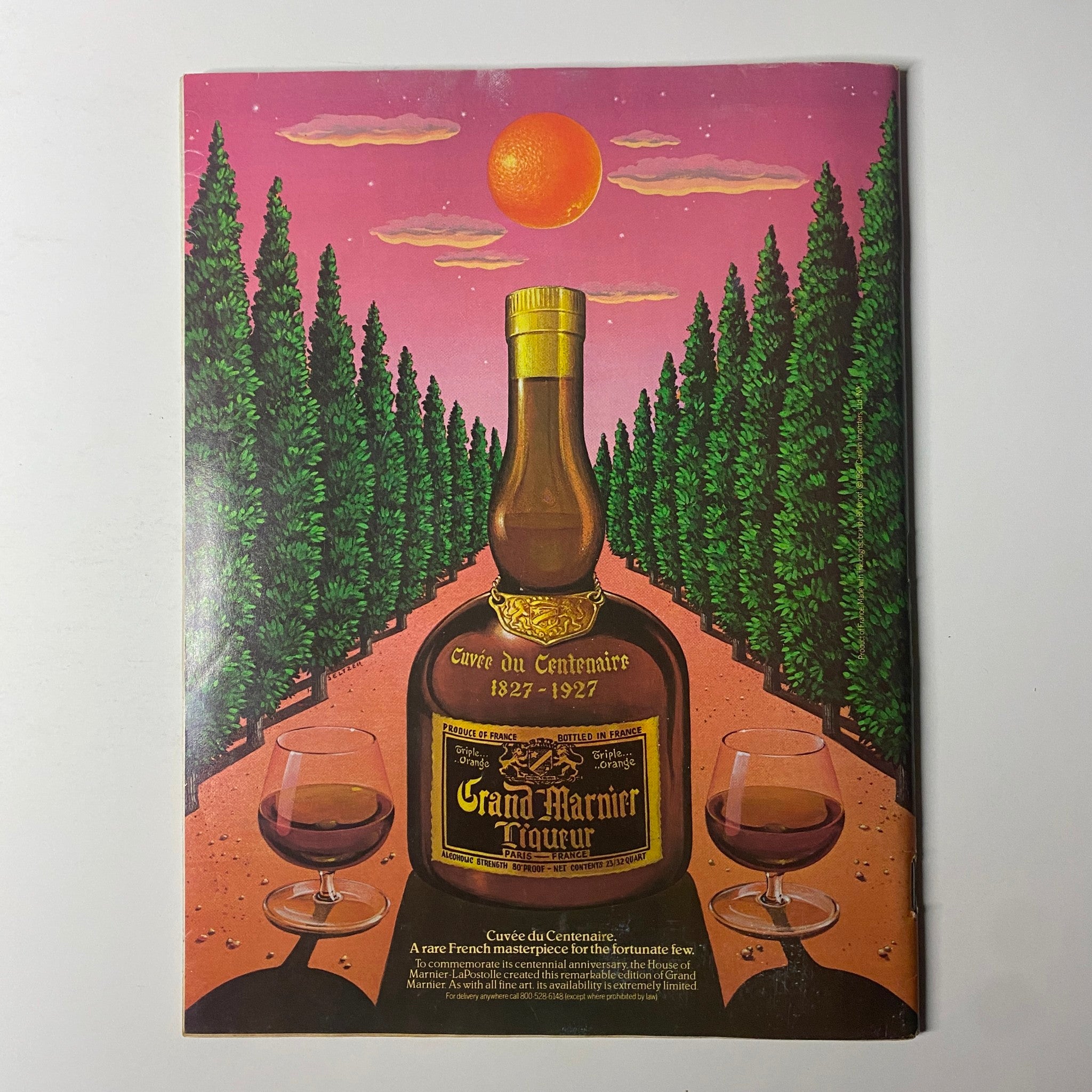Cover image of Forbes Magazine dated December 20, 1982, featuring the title 'Italy's New Love Affair' with illustrations of a Grand Marnier bottle and wine glasses against a scenic background.