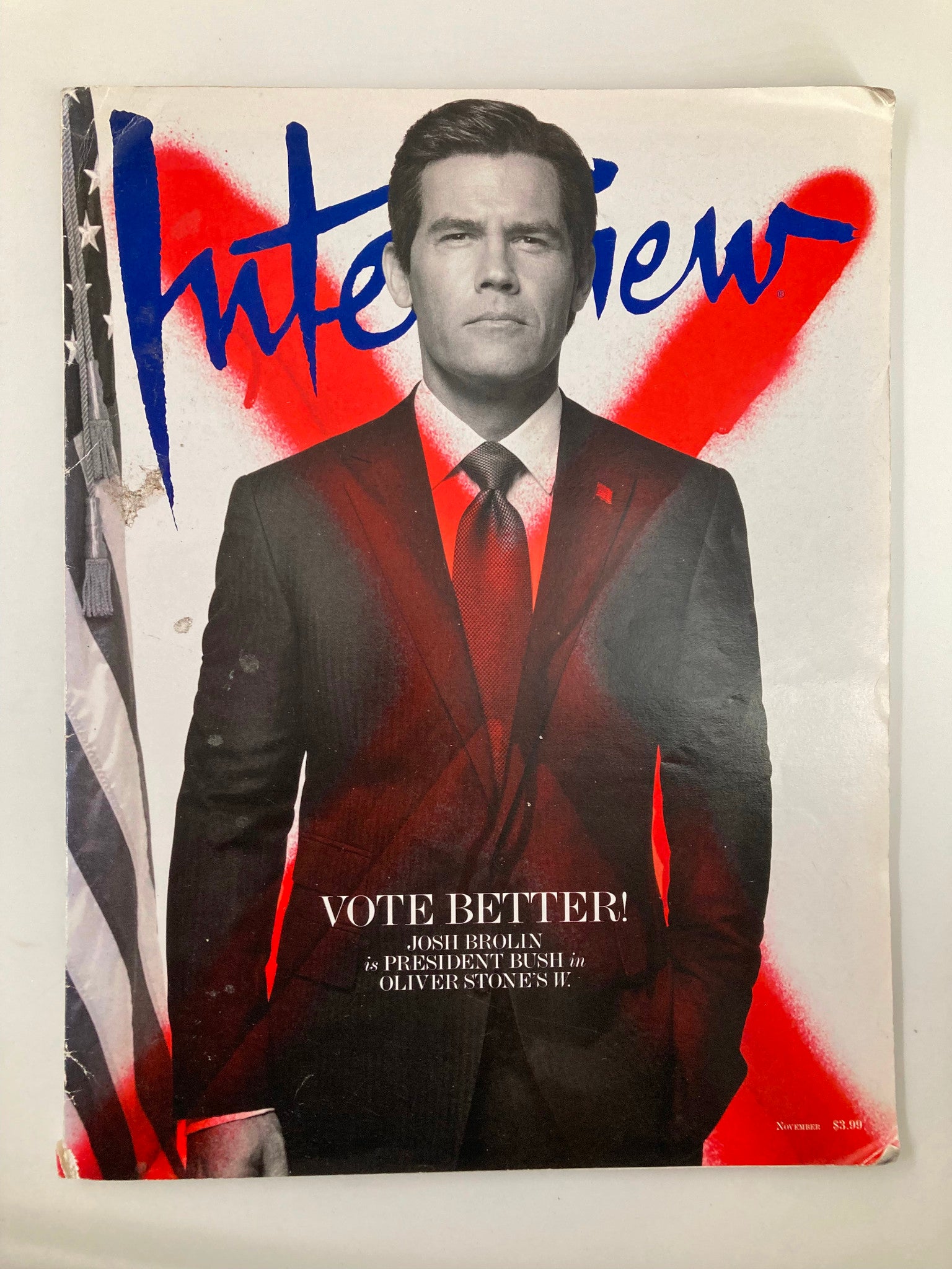 Interview Magazine November 2008 Josh Brolin is President Bush No Label