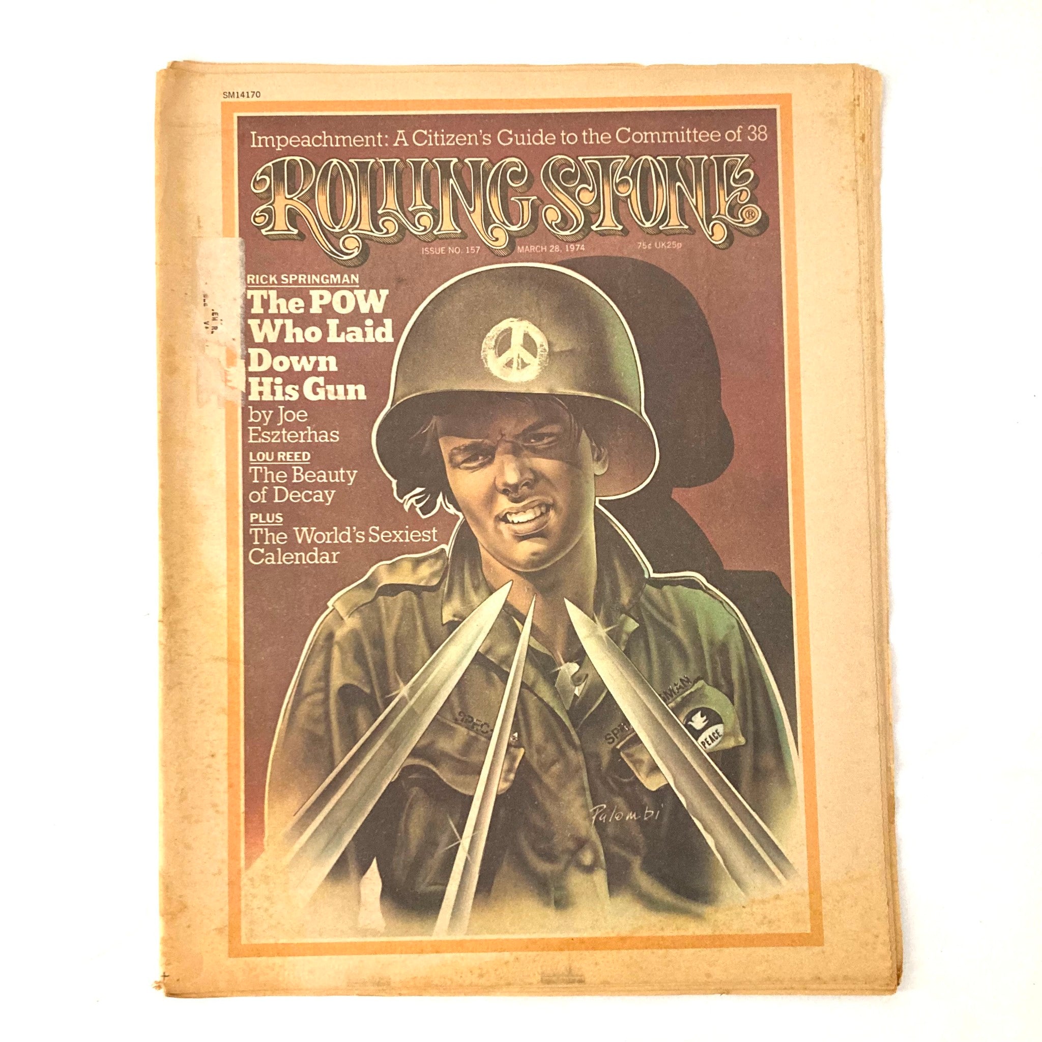 VTG Rolling Stone Magazine March 28 1974 Issue #157 Rick Springman The POW