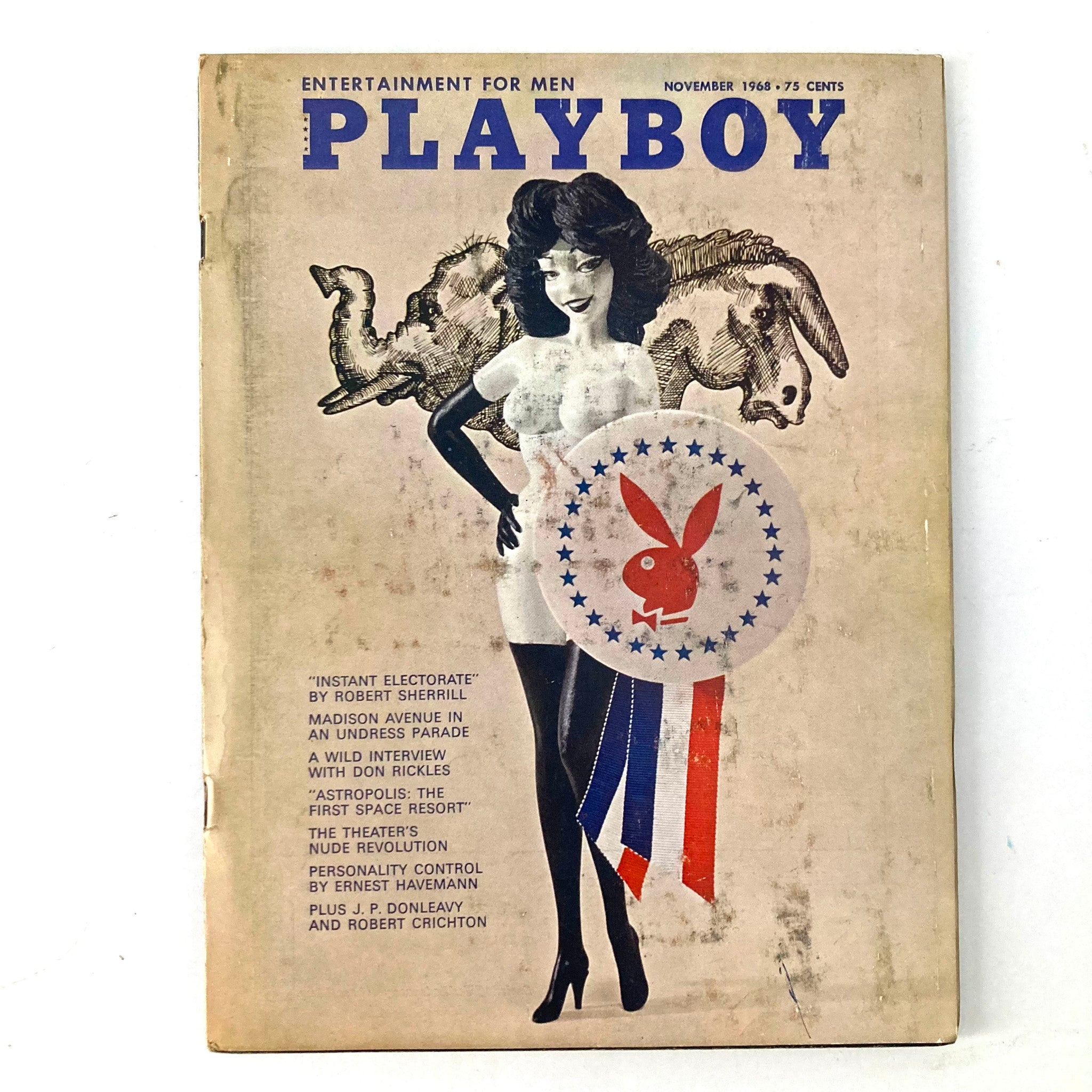 VTG Playboy Magazine November 1968 Paige Young w Centerfold No Label