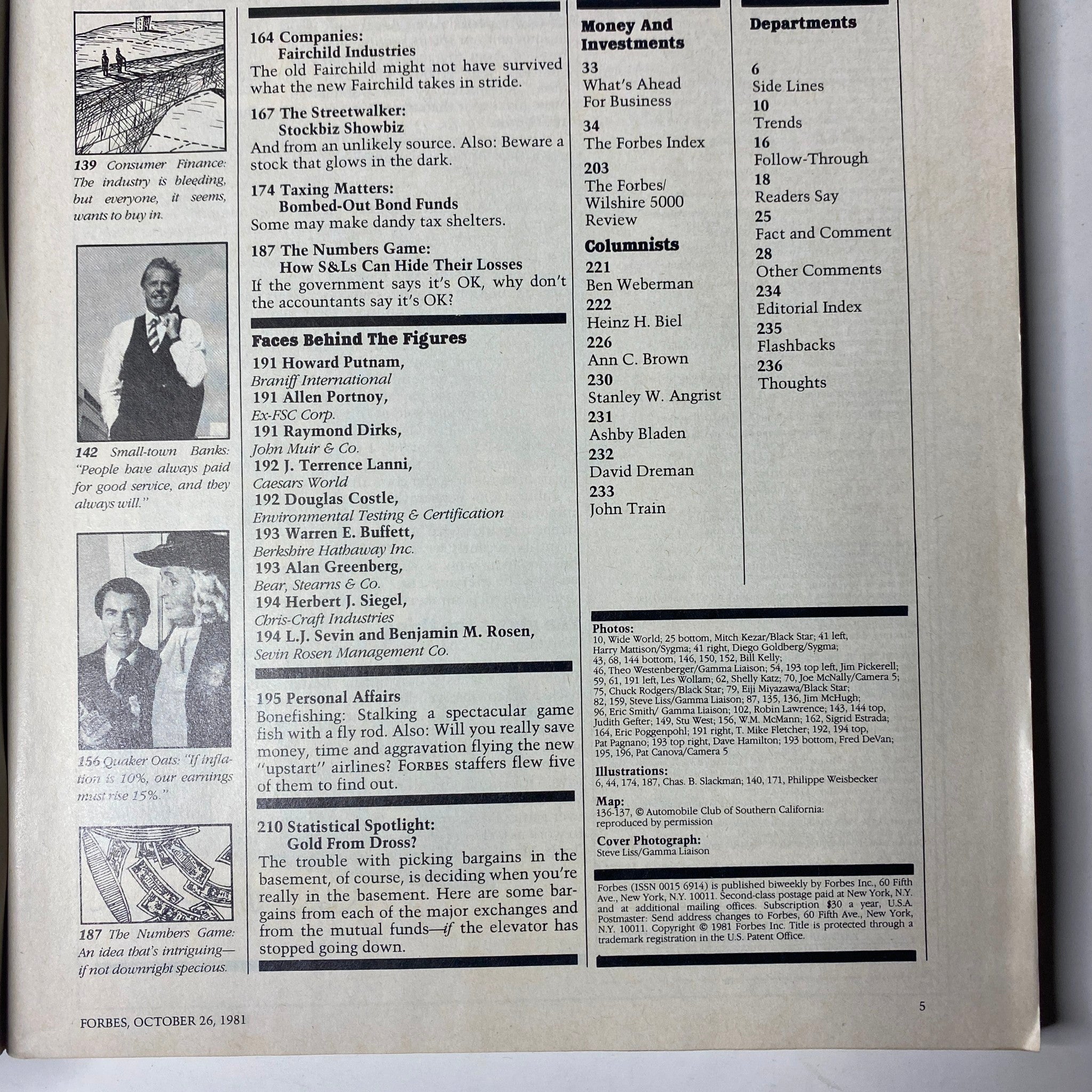 Forbes Magazine October 26, 1981, showcasing an article about financial insights and corporate profiles from the early 1980s.