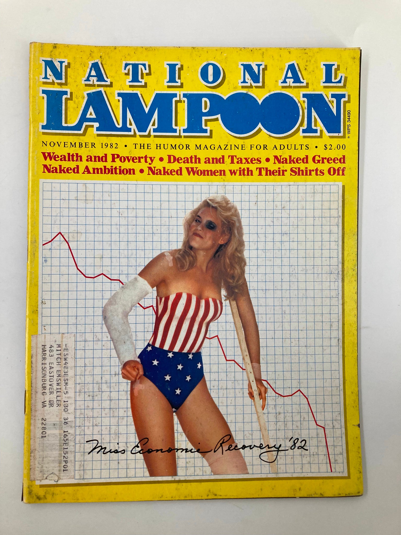 National Lampoon Humor Magazine November 1982 Miss Economic Recovery 1982