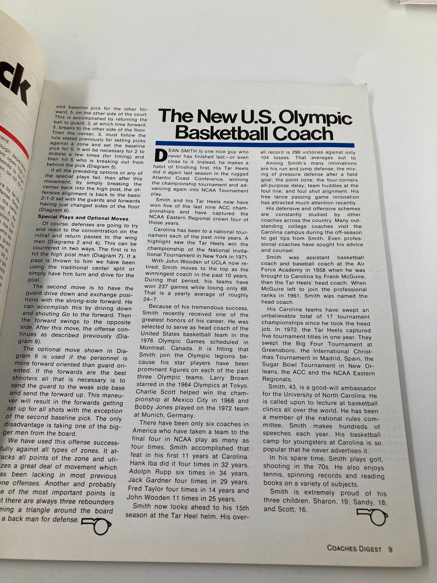 VTG 1976 Pro-Keds Coaches Digest U.S. Olympic Basketball Coach