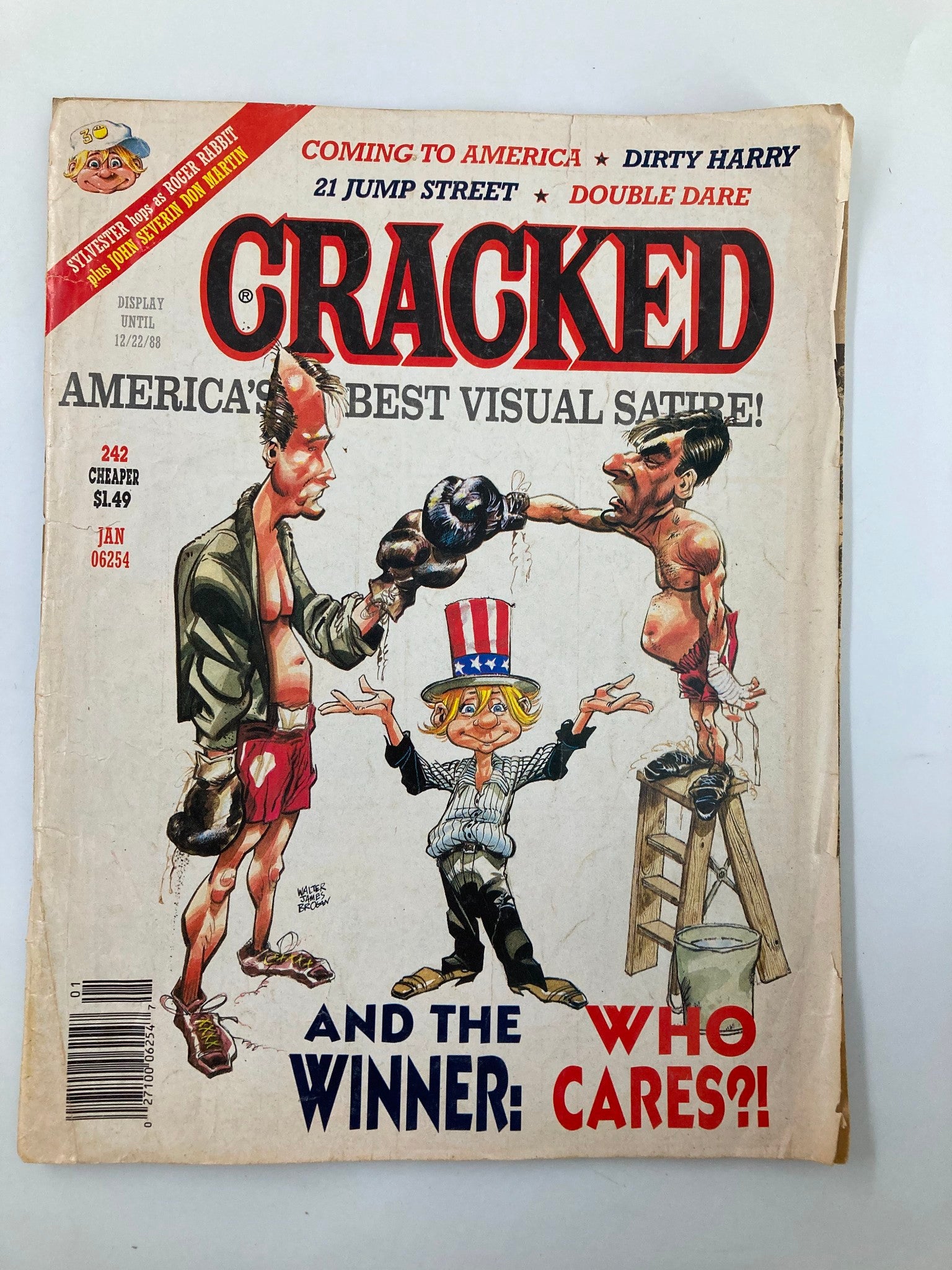 Cracked Humor Magazine January 1989 And The Winner Who Cares Good GD 2.0