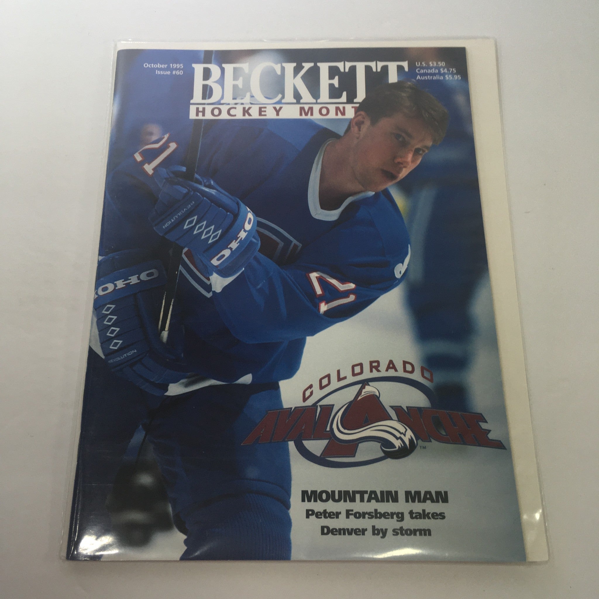 Beckett Hockey Monthly: October 1995 Issue #60 - Mountain Man Peter Forsberg